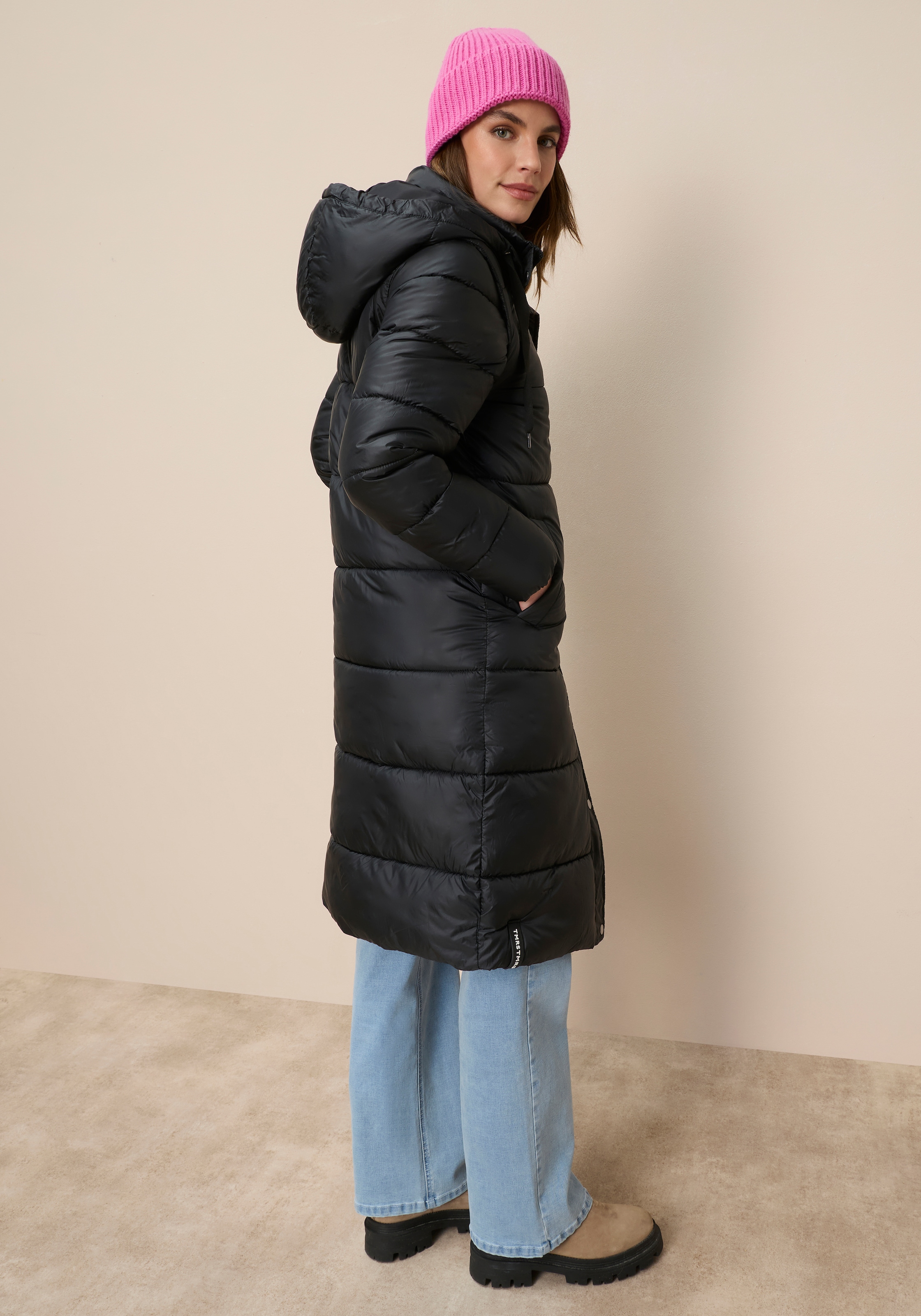 Tamaris Steppmantel mit abnehmbaren Ärmeln und Kapuze - auch tragbar als Weste