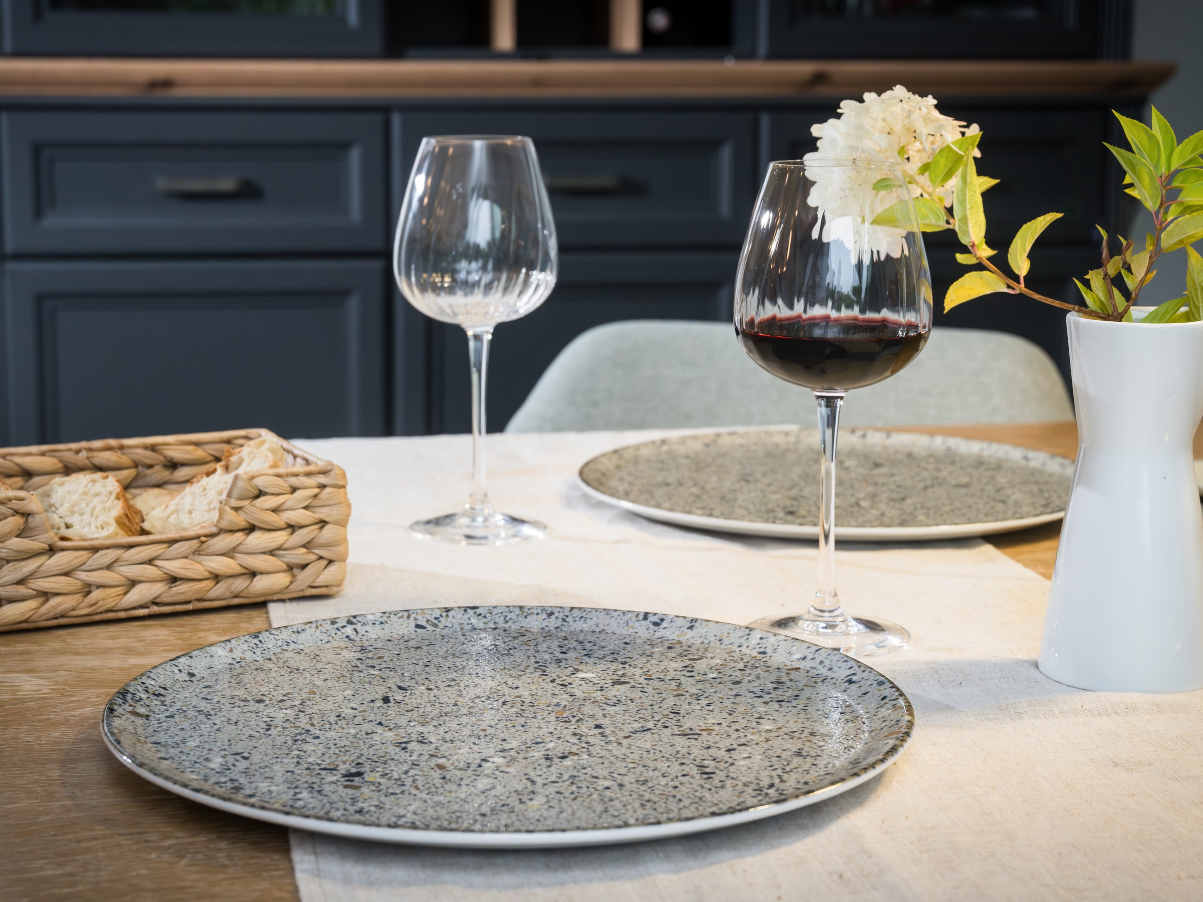 CreaTable Pizzateller »Stone Collection Genua, Teller Set, 4-tlg.« Italienische Eleganz, Vielseitig einsetzbar