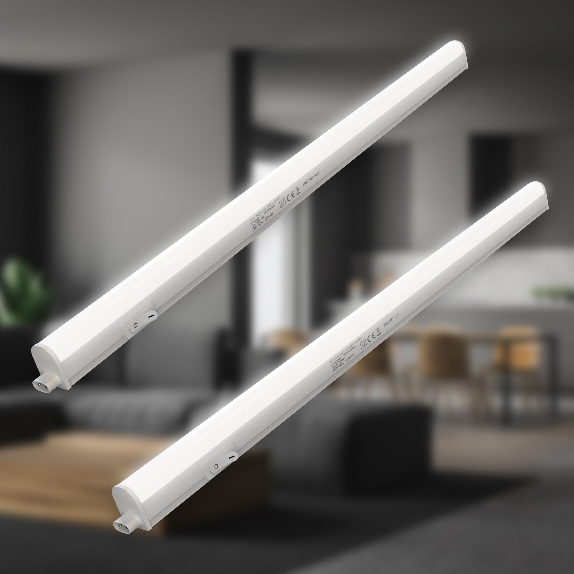 Briloner Leuchten LED Unterbauleuchte »2er Set LED Unterbauleuchte Küche, weiß« 2er Set LED Unterbauleuchte Küche 58,5 cm erweiterbar