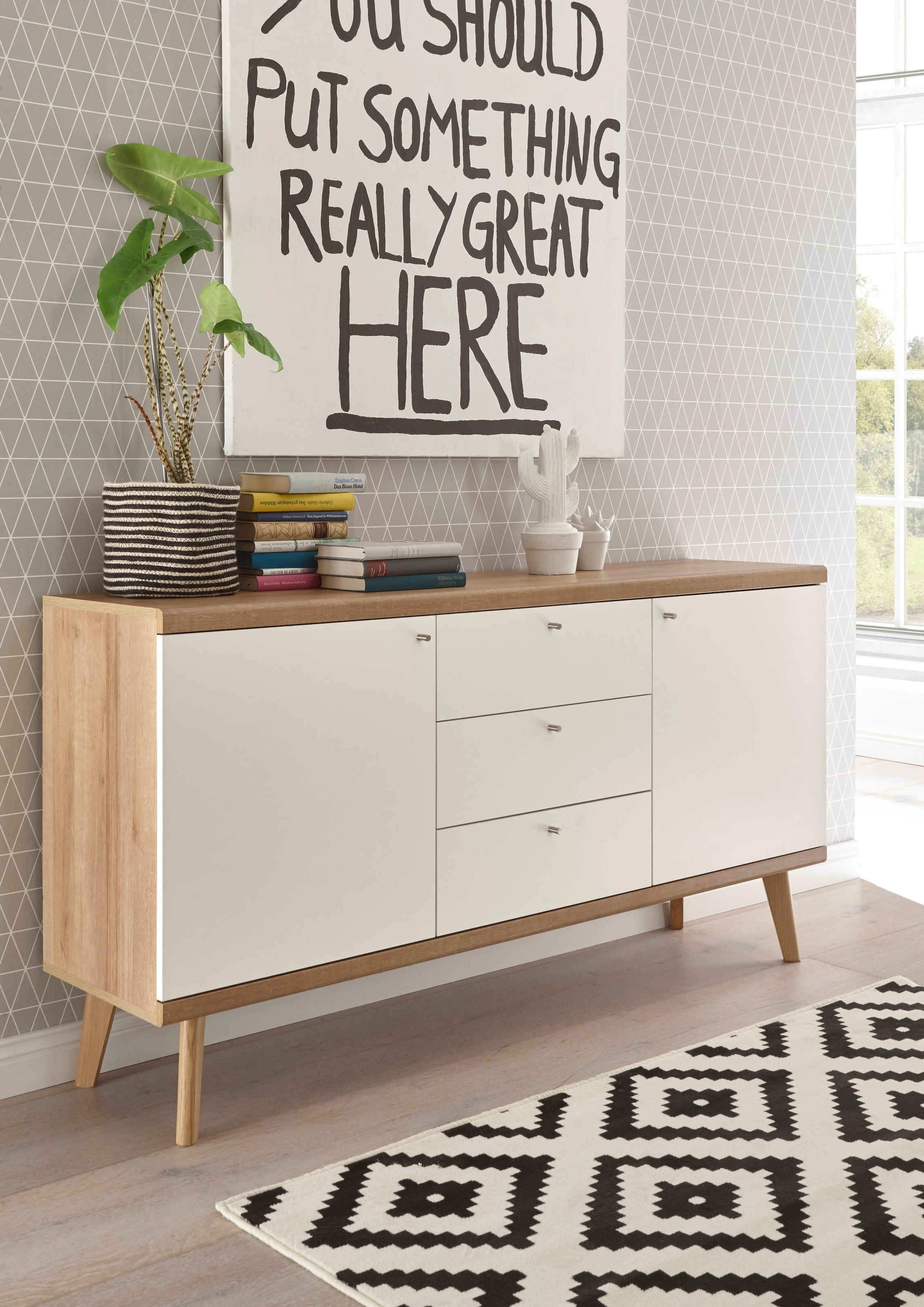 Home affaire Sideboard "Merle" im skandinavischen Design, Breite 160 cm