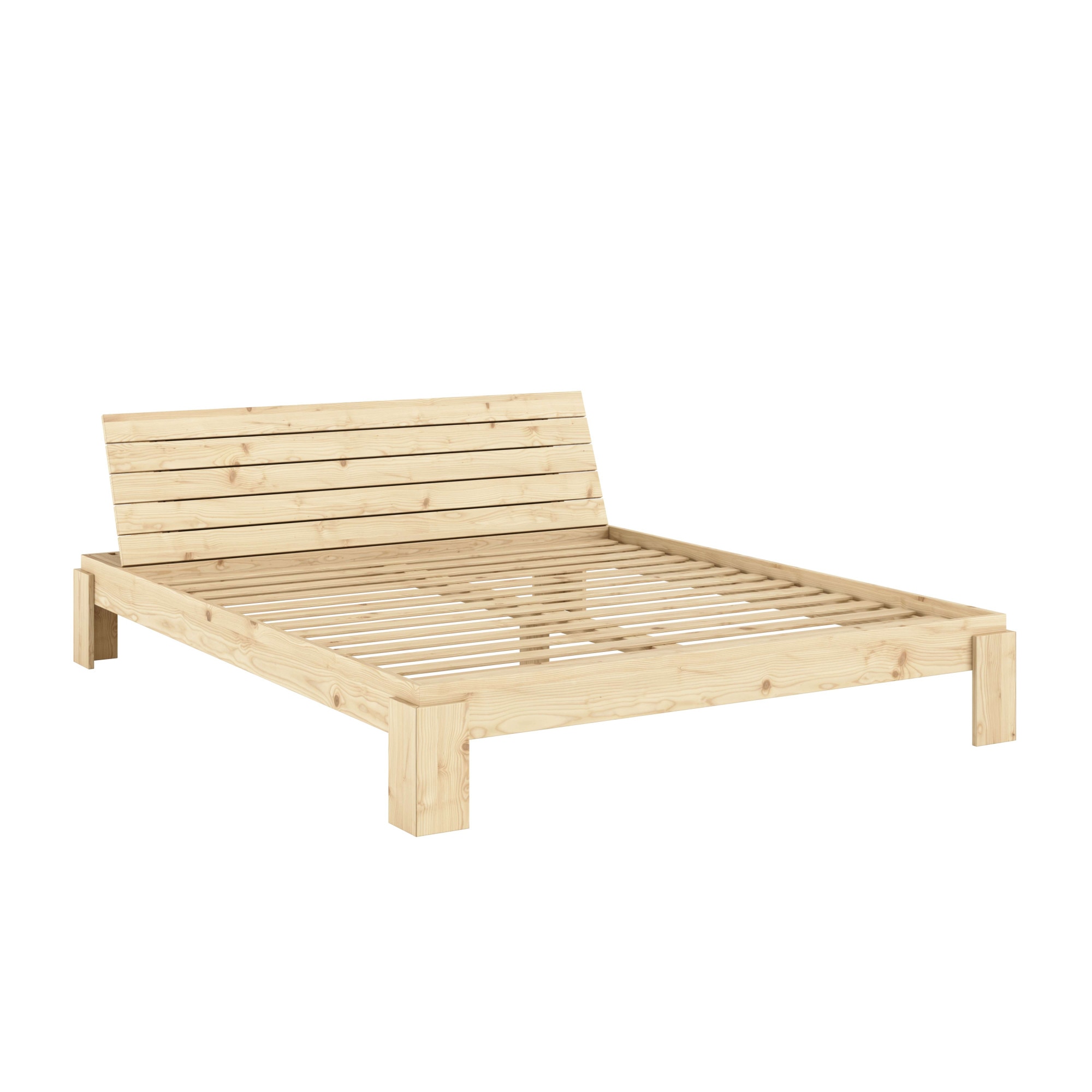 Karup Design Stauraumbett »Layers Bed Headboard, Bettgestell mit Stauraumkopfteil, mehrere Größen«, inkl. Lattenrost, excl. Matratze, FSC®-zertifiziertes Massivholz