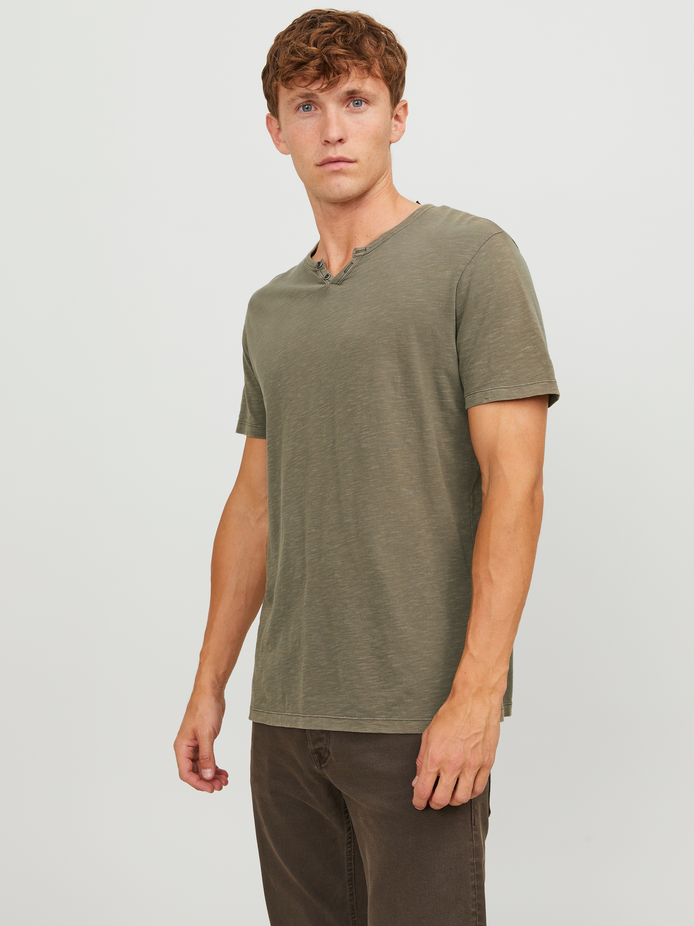 Jack & Jones T-Shirt »SPLIT NECK TEE«