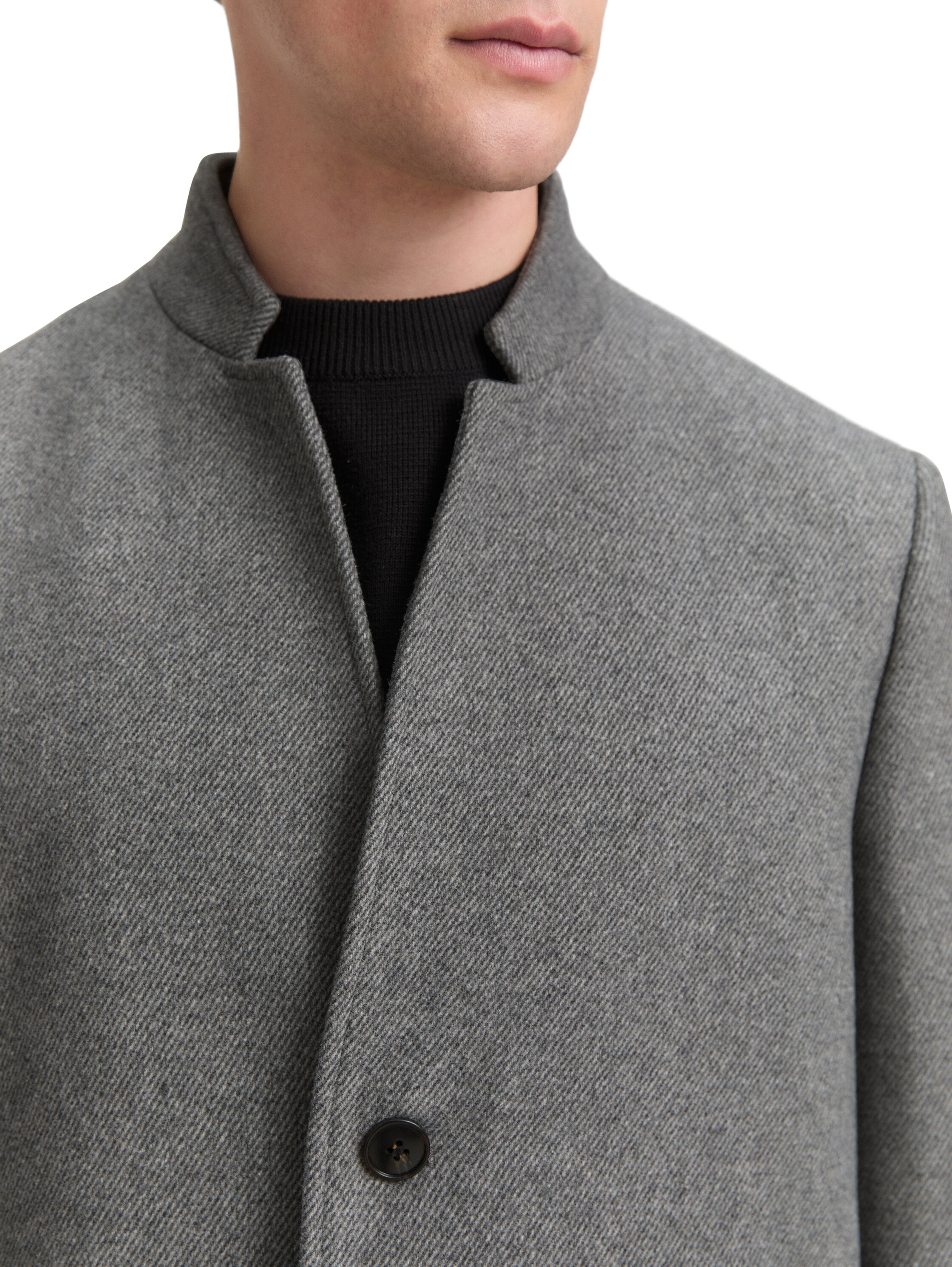 TOM TAILOR Denim Wolljacke mit Stehkragen