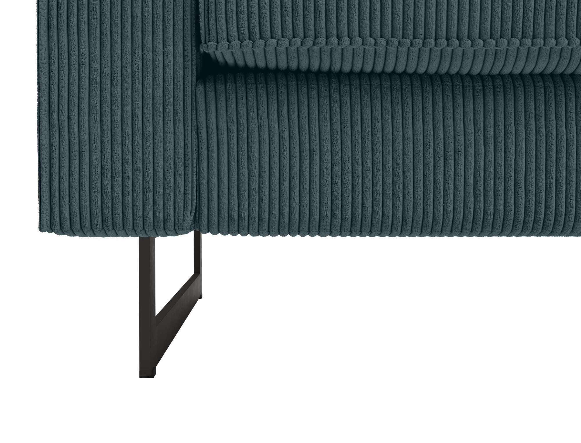 Places of Style Ecksofa »Pinto, 250/290 cm, langer Schenkel, XXL, Ottomane«, Cord, Feincord, Luxus-Microfaser Leder und Chenille