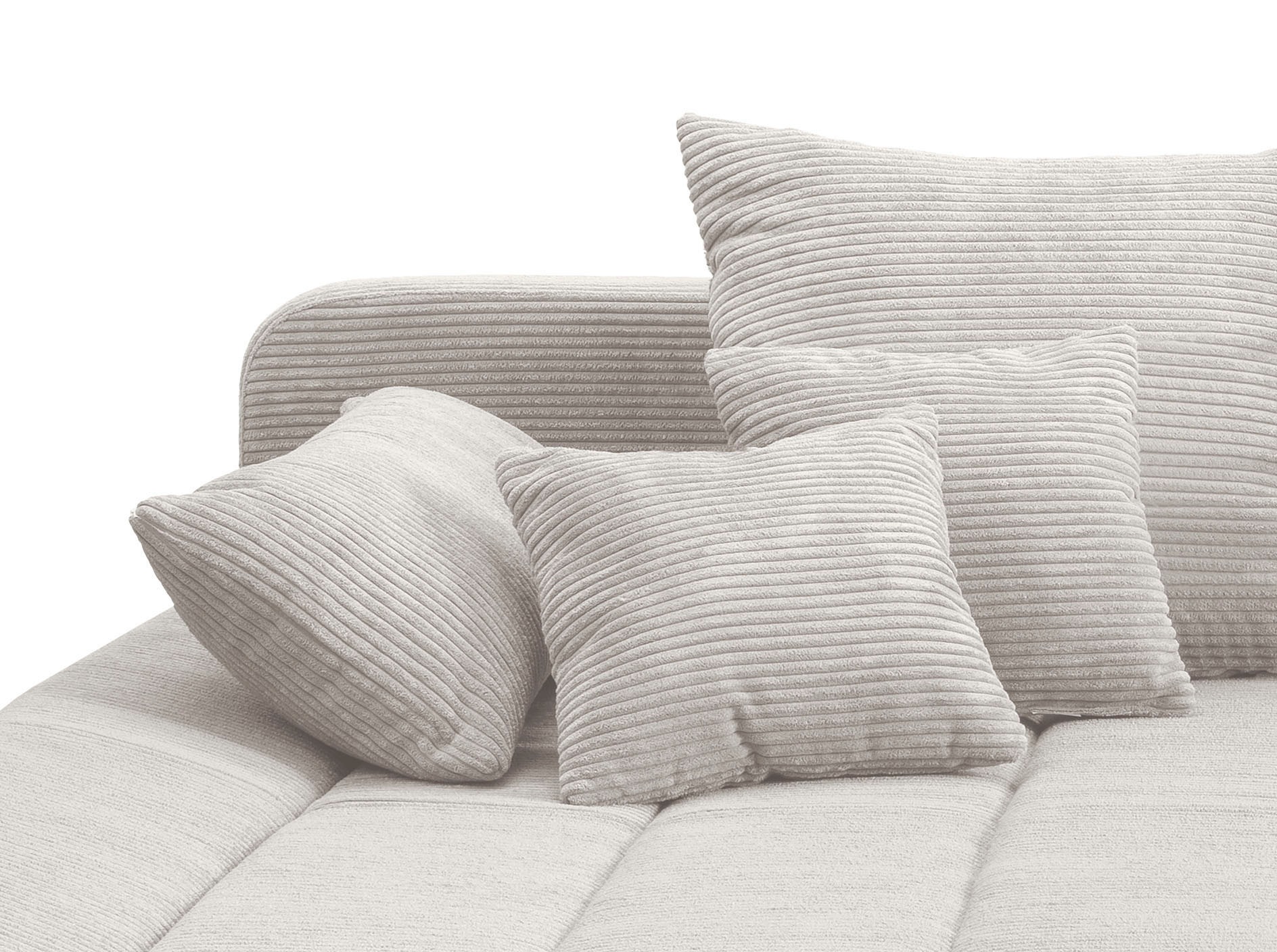 Home affaire Ecksofa »Imola, bequem, aktuelle Steppung im Sitz, L-Form, Breite 270cm« wahlweise mit Bettfunktion