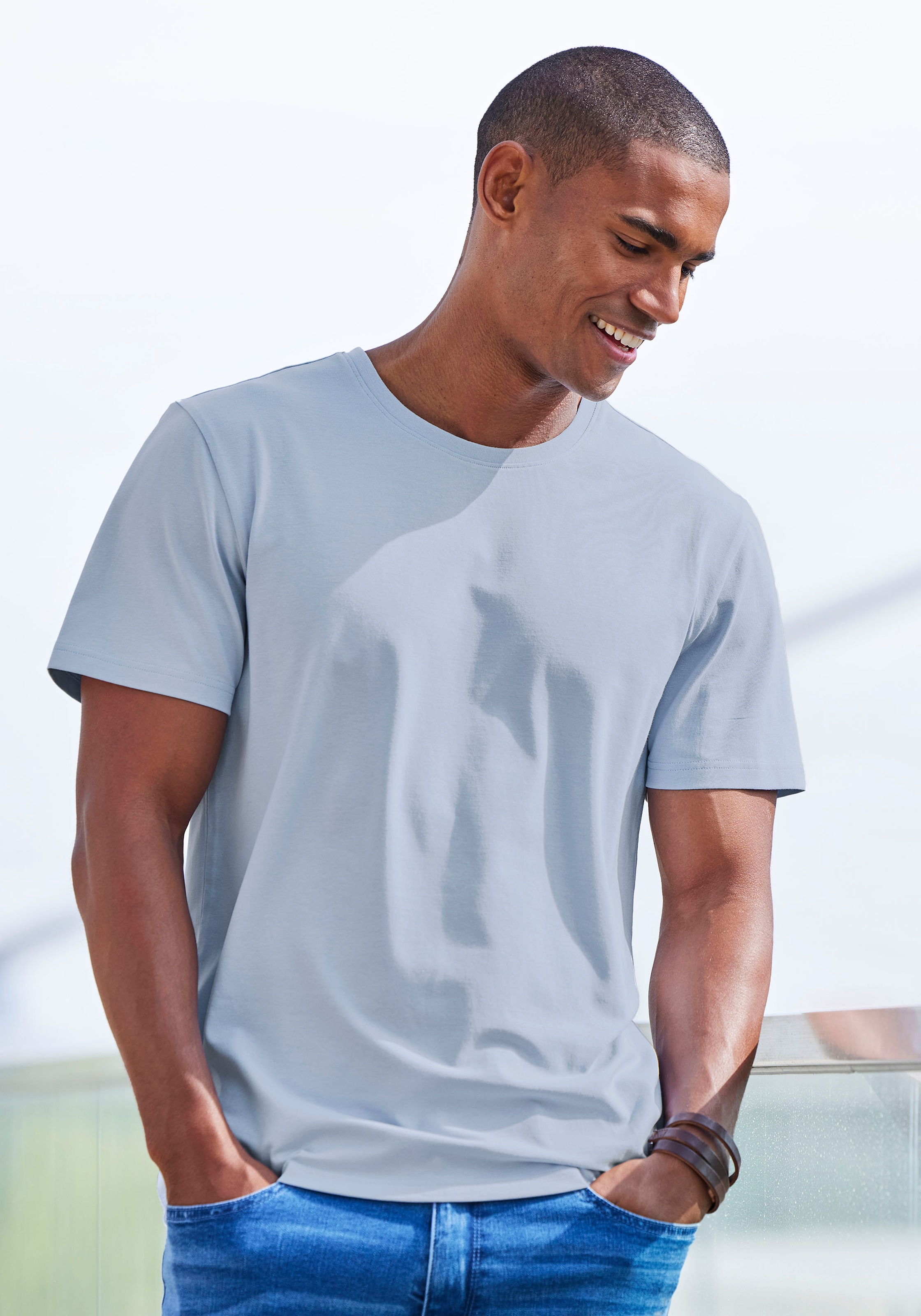 AUTHENTIC LE JOGGER T-Shirt, (Packung, 2), Freizeitshirt aus 100% Baumwolle