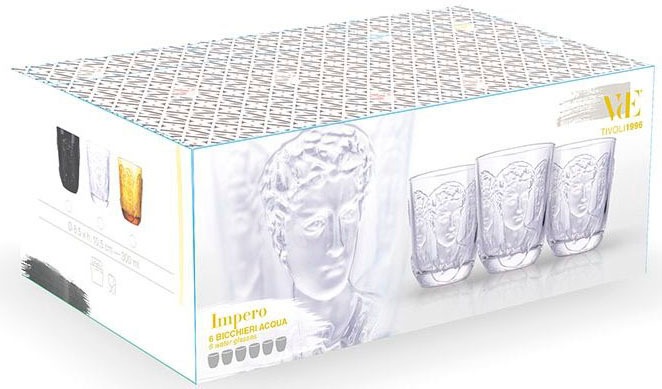 Villa d'Este Gläser-Set »Impero«, (Set, 6 tlg.), Wassergläser-Set, 6-teilig, Inhalt 300 ml