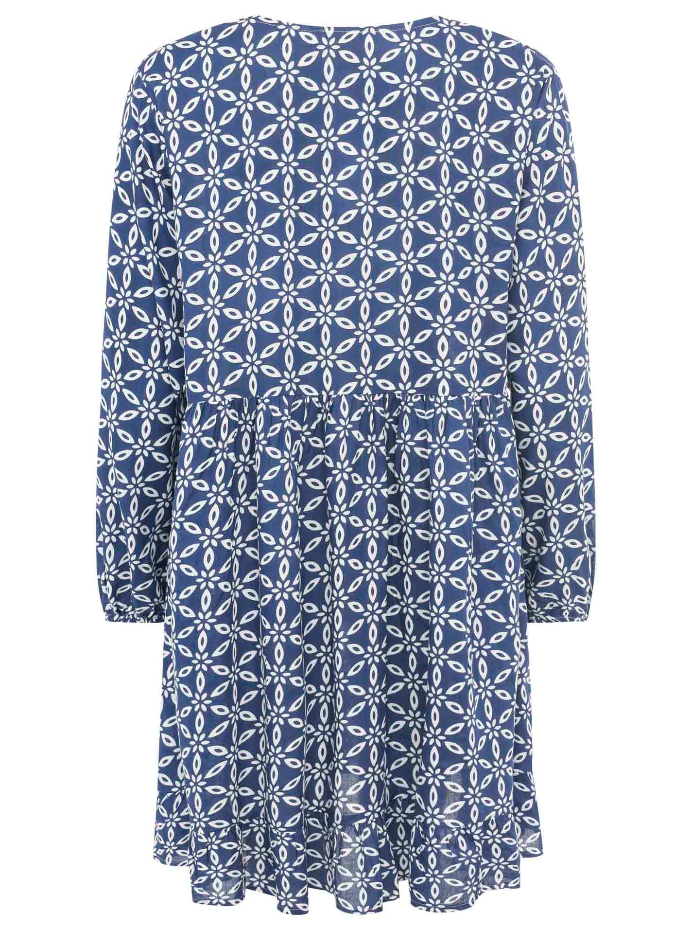 Zwillingsherz Sommerkleid »"Stargazing"« mit Muster, langen Ärmeln und Tasseln