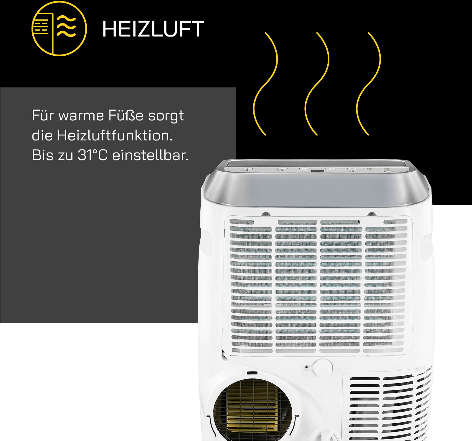 Gutfels 4-in-1-Klimagerät »CM 81457 we«, Luftkühlung - Entfeuchtung - Heizen, geeignet für 45 m² Räume