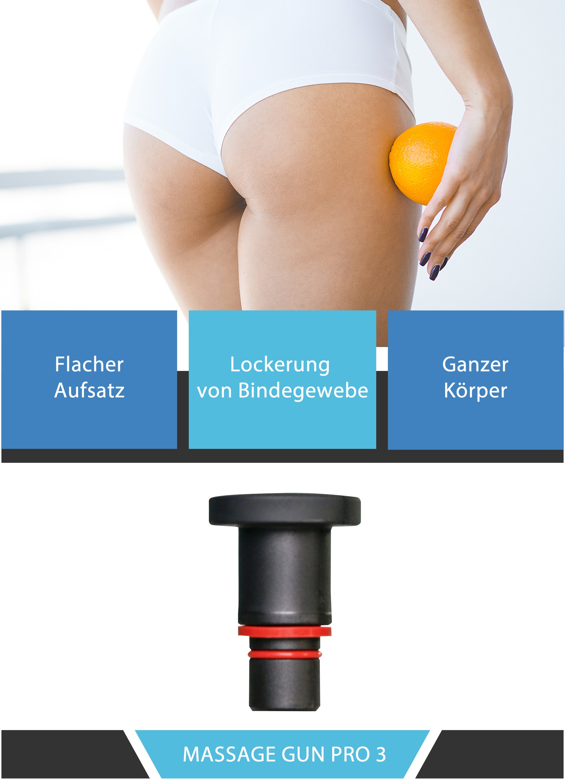 Massagegerät Massagepistole ganzen Pro Körper«, body Akku coach für XXL 4 6 Gun Massagegerät Aufsätzen) den Garantie Vibration tlg., »Massage Jahren 3 3 (Set, mit mit kabellose