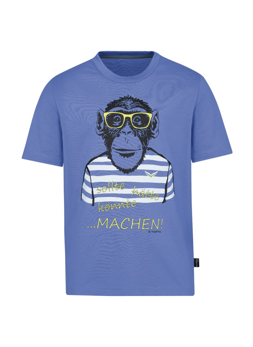 Trigema T-Shirt »TRIGEMA T-Shirt mit großem Affen-Druckmotiv«, (1 tlg.)