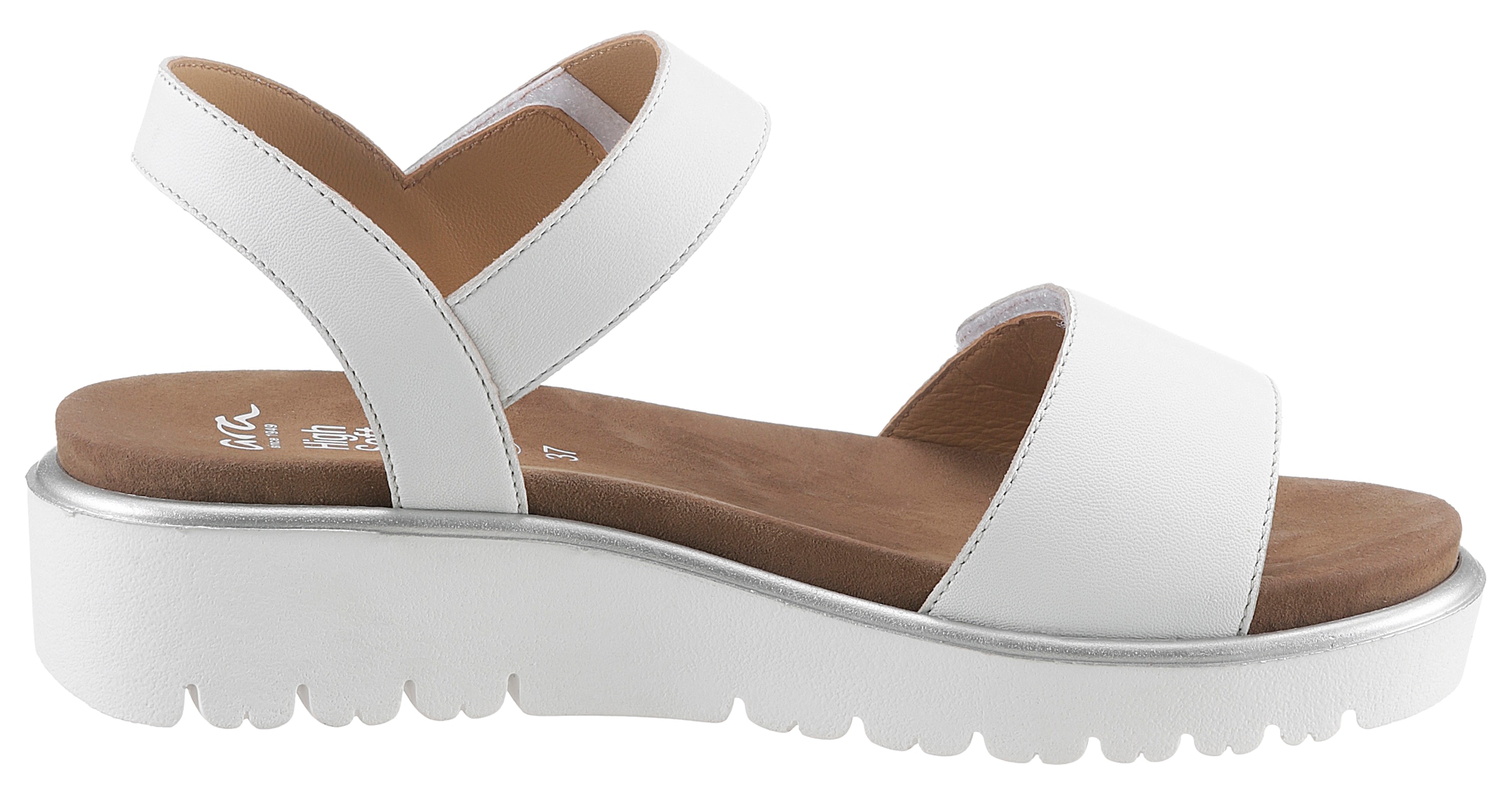 Ara Sandalette »BILBAO«, Sommerschuh, Sandale, Keilabsatz, Klett, Weite G (weit)