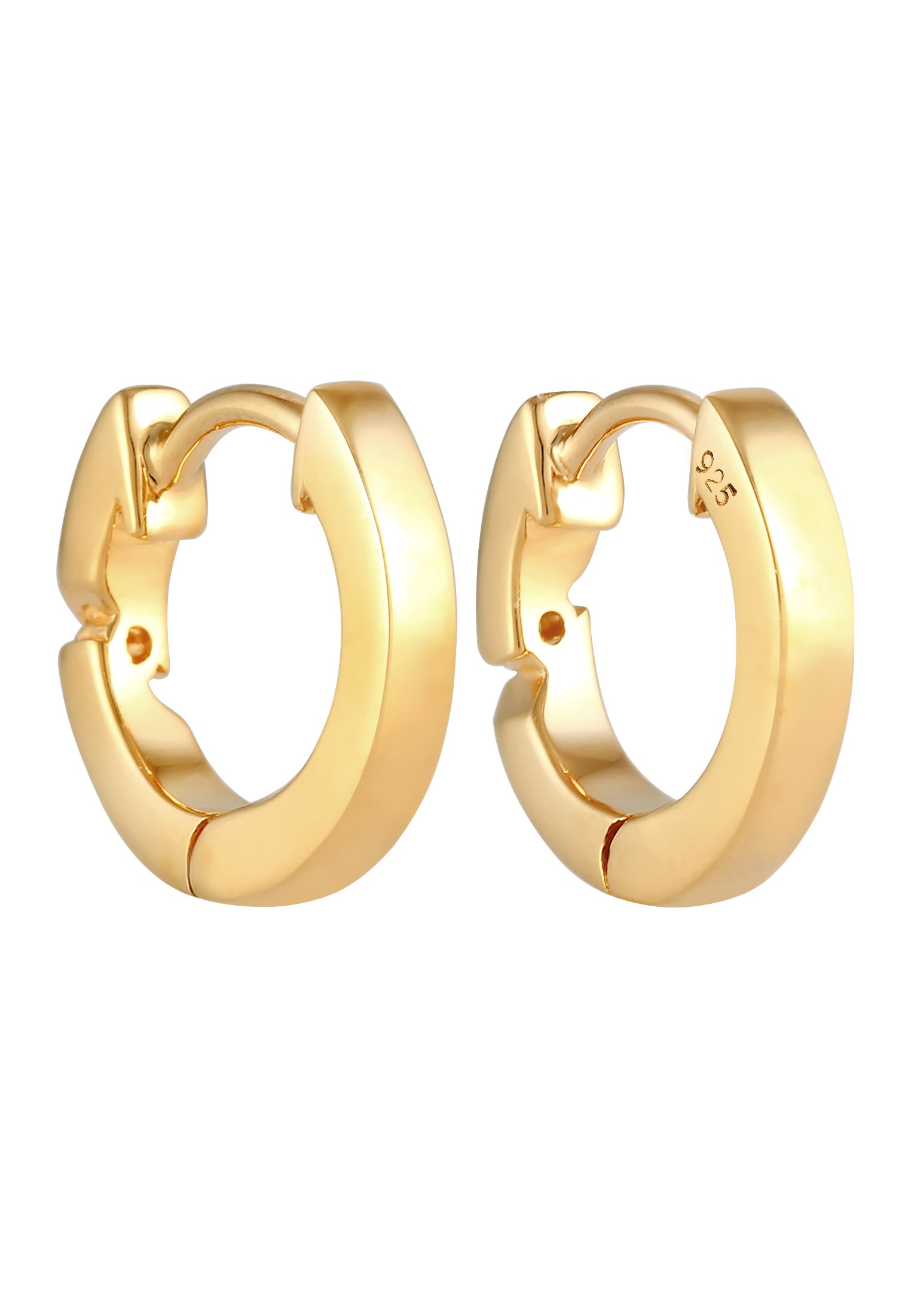 Elli DIAMONDS Paar Creolen »Ohrringe Creolen Basic Diamant (0.03 ct.) 925 Silber«
