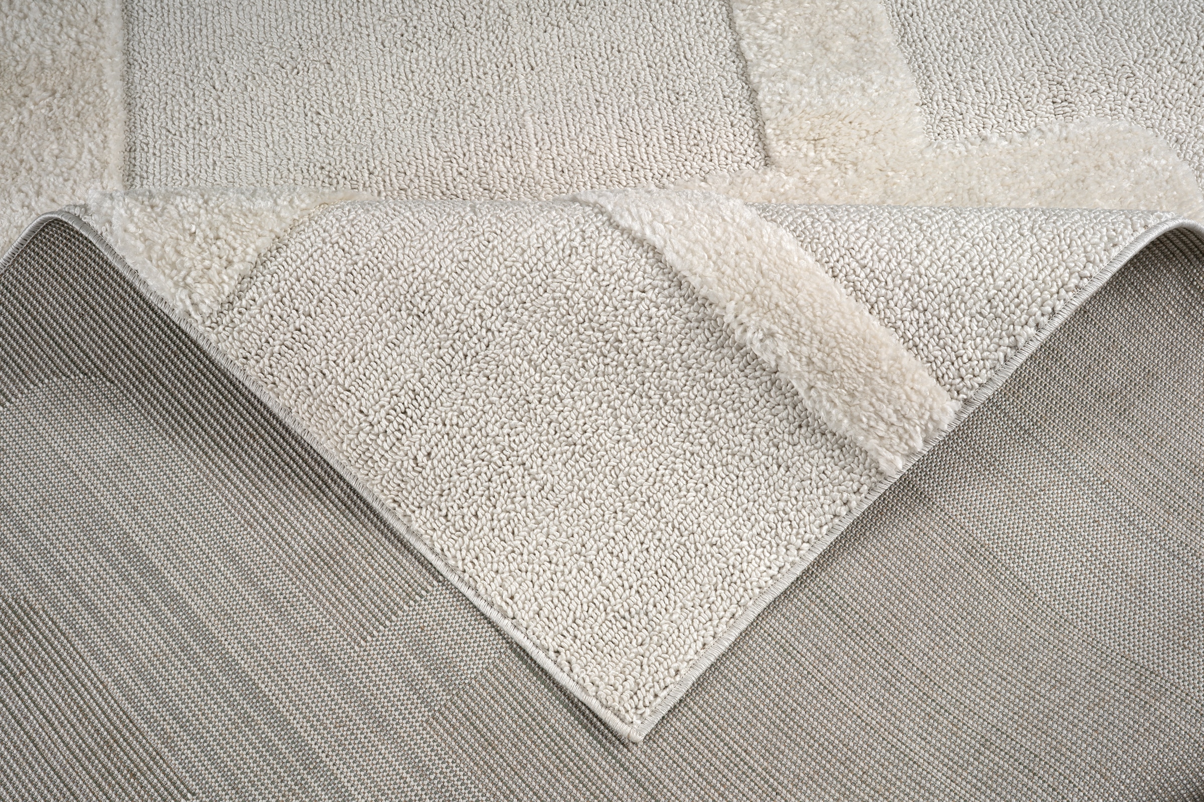 OTTO home Teppich »Modea, geometrisches Muster, 3D« rechteckig 20 mm Höhe Ton-in-Ton, Hoch-Tief, weich, Wohnzimmer, Schlafzimmer