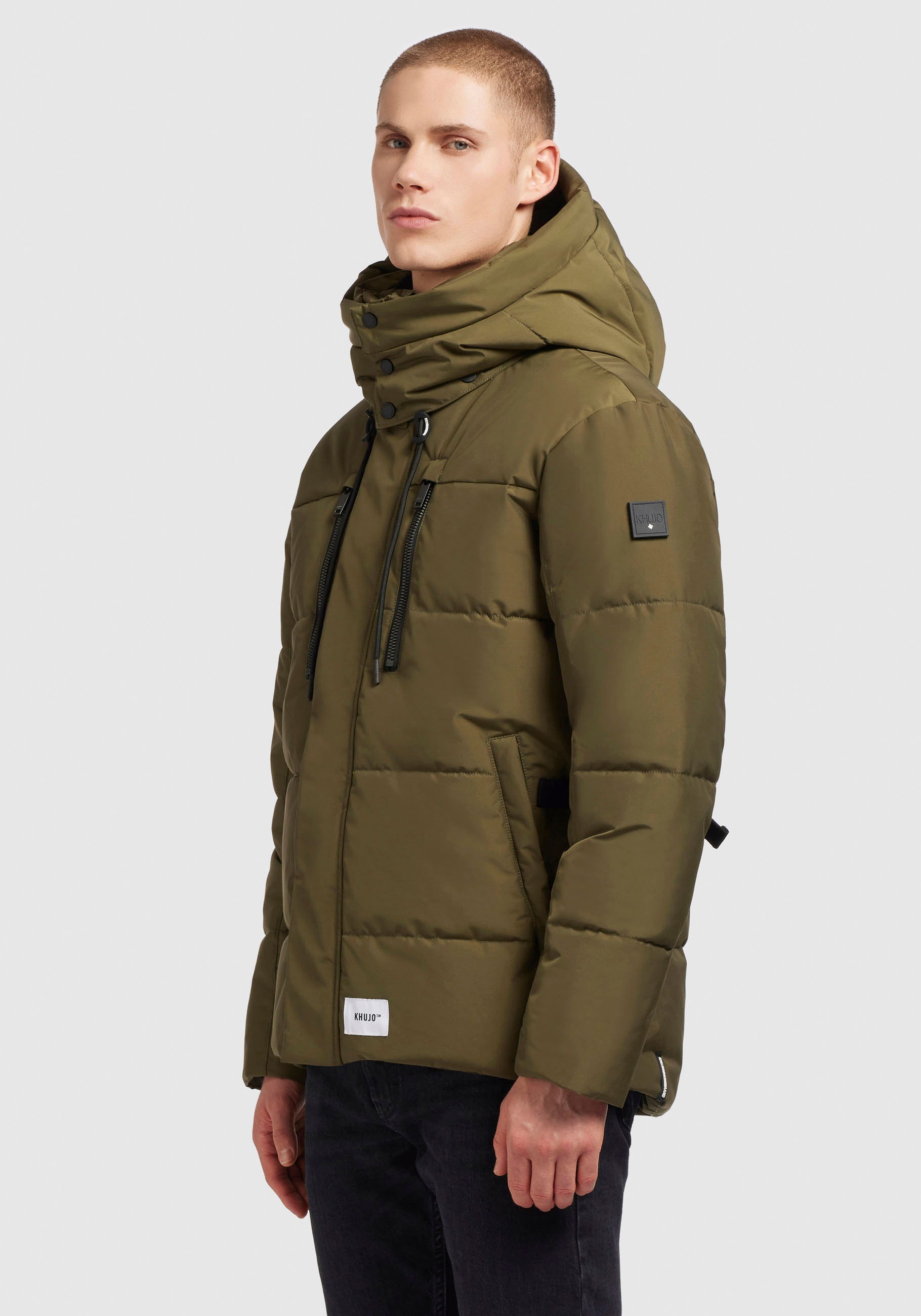 khujo Steppjacke »KIRC«, mit Kapuze, Abnehmbare Kapuze mit Kordelzug