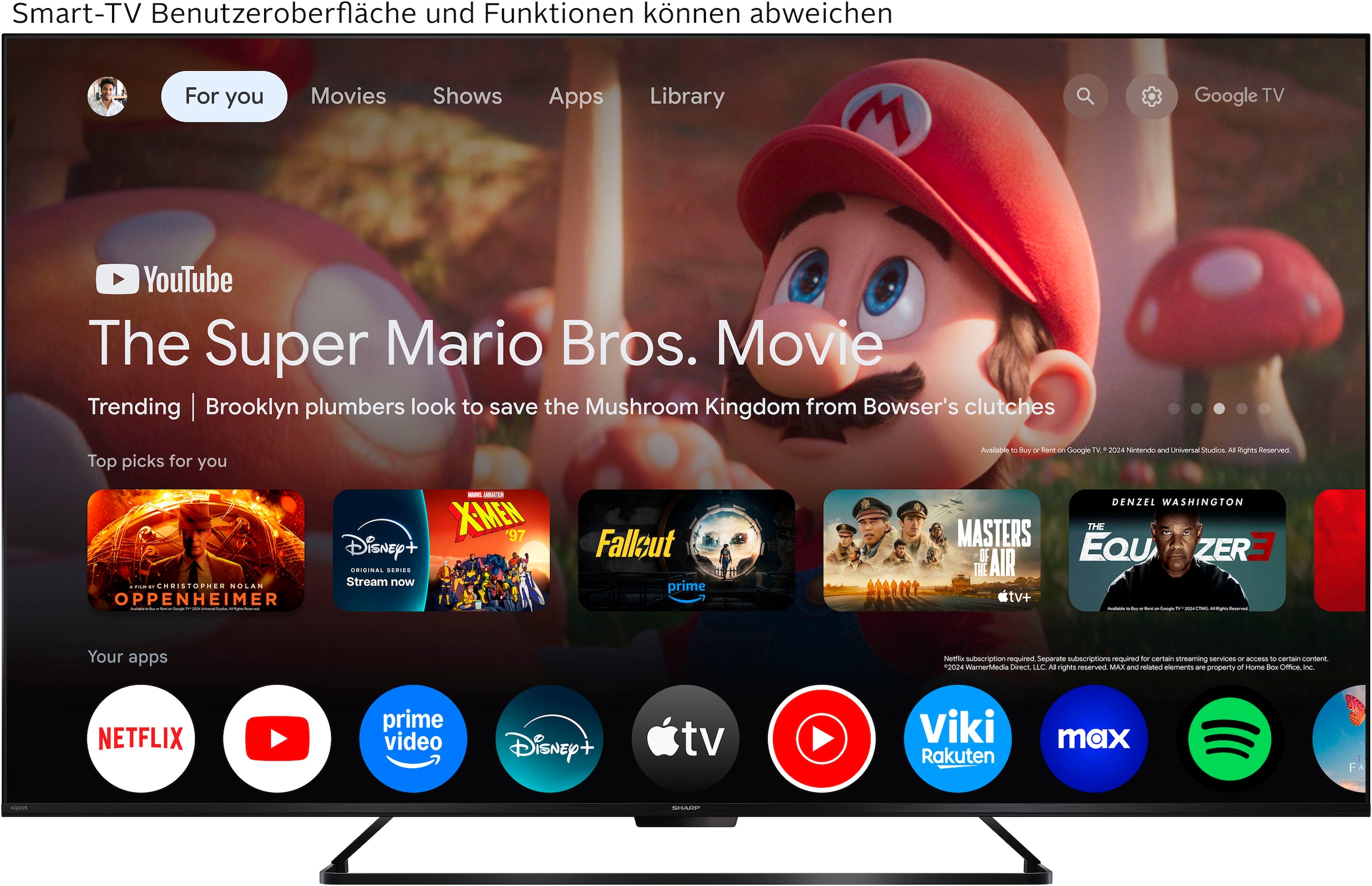 Sharp QLED-Fernseher »4T-C65HRx« 164 cm/65 ″ Smart-TV