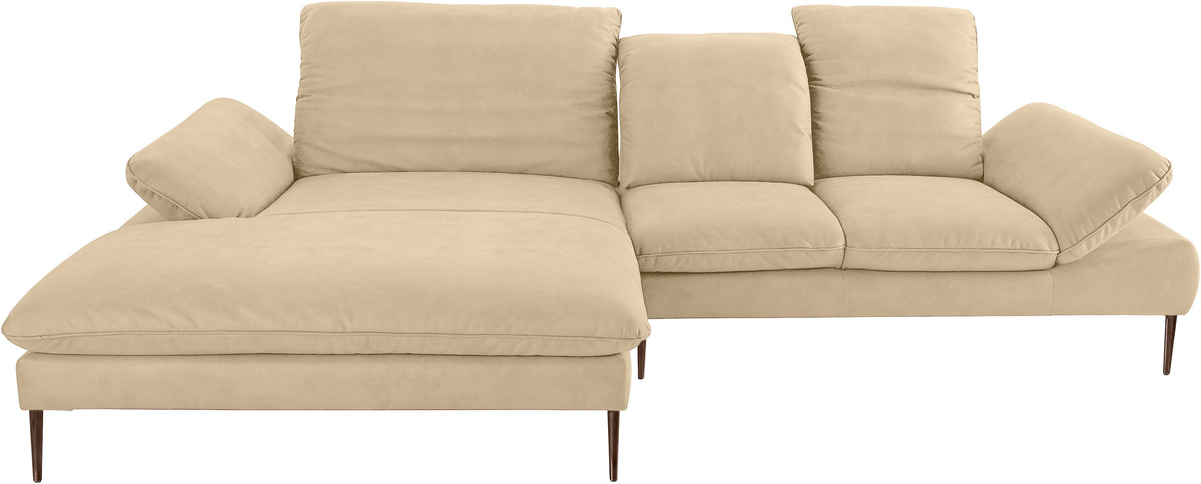 W.SCHILLIG Ecksofa »enjoy&MORE, Designsofa, bequem, zeitlos und elegant, L-Form«, Sitztiefenverstellung, Füße bronze pulverbeschichtet, Breite 310 cm