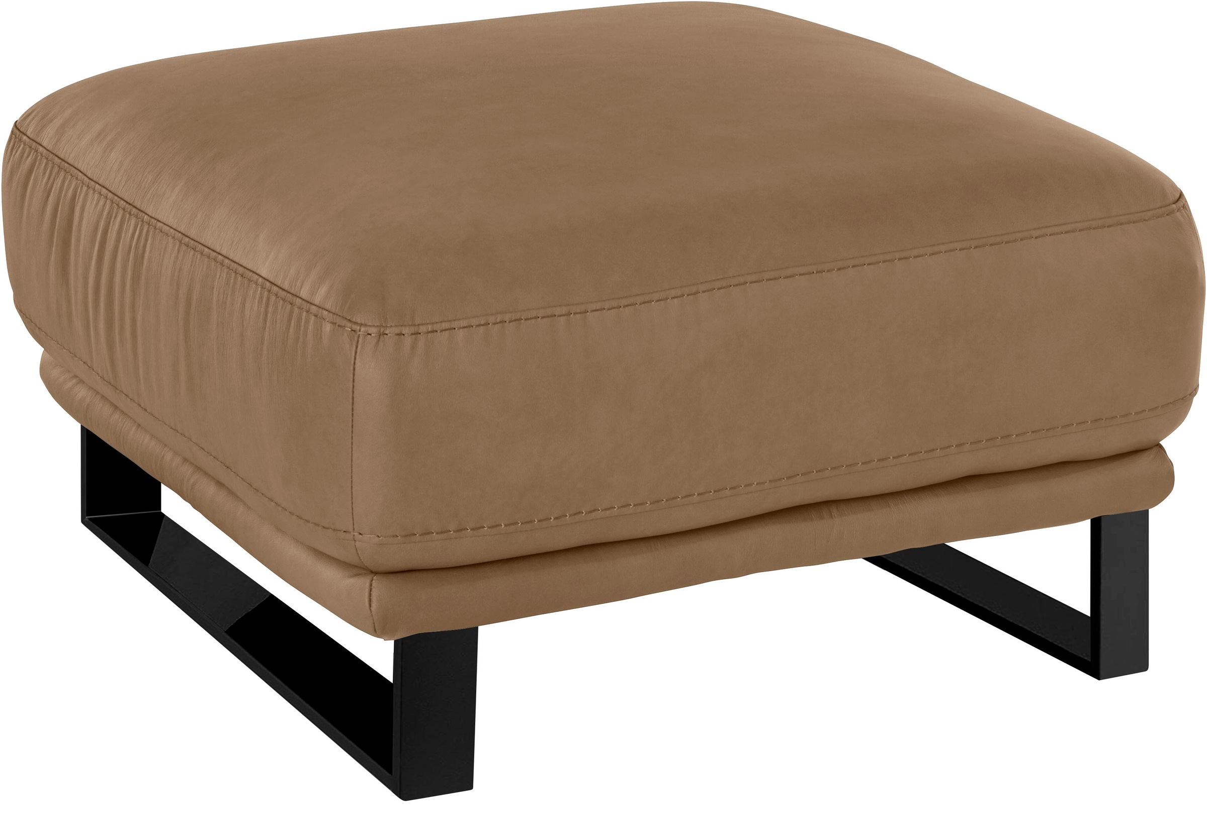 W.SCHILLIG Hocker »montanaa«, mit Metallkufen in Schwarz pulverbeschichtet, Breite 71 cm