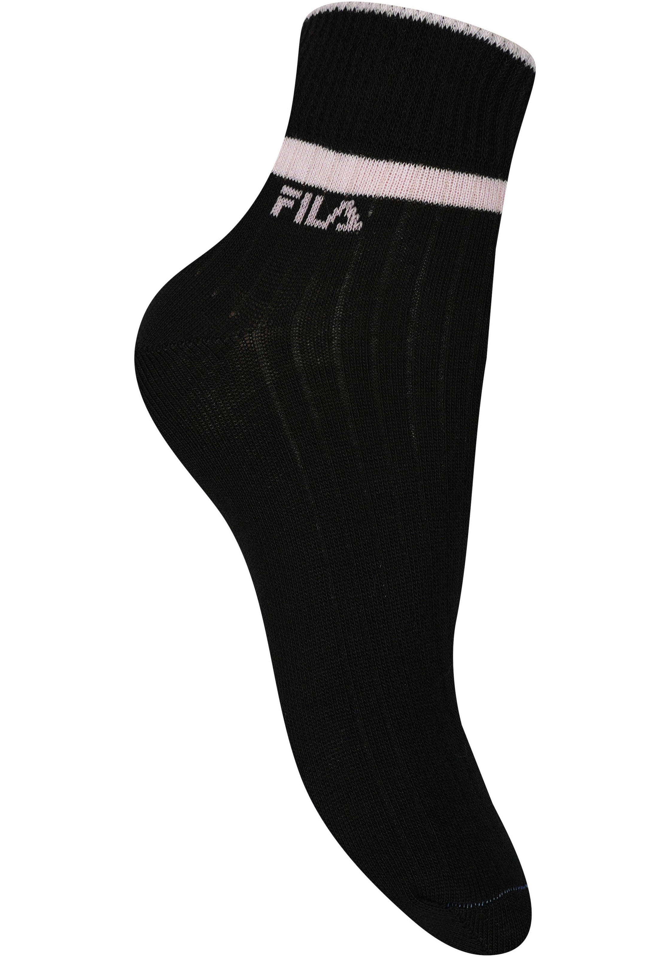 Fila Kurzsocken »WOMAN QUARTER SOCKS«, (6 Paar), mit gerippter Knöchelpartie