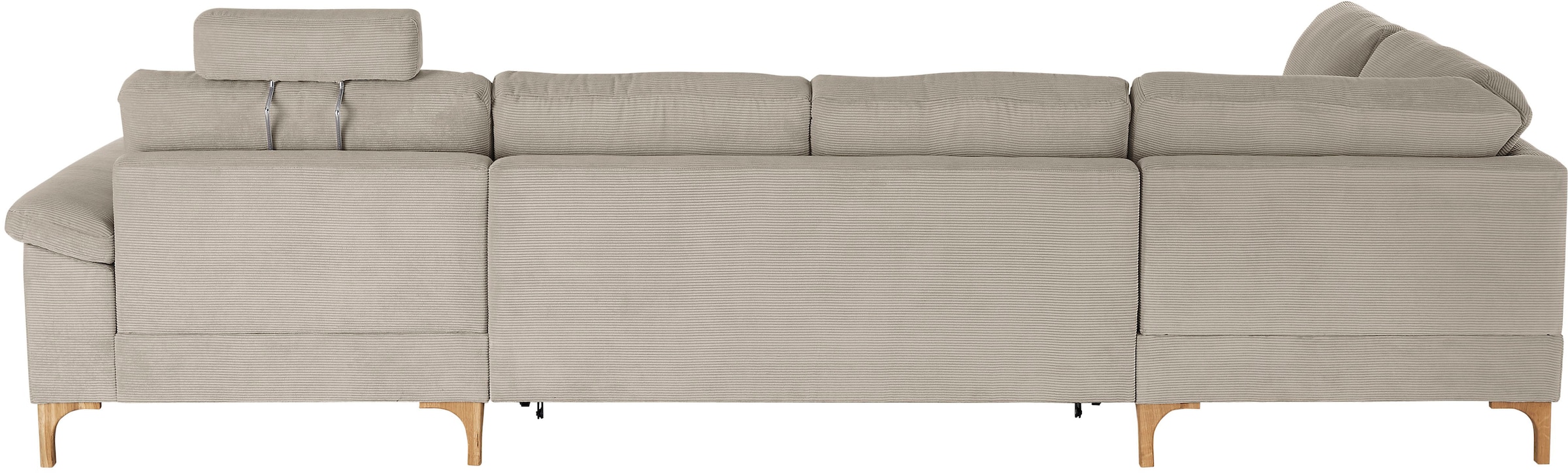 3C Candy Wohnlandschaft »Lecce, wahlweise PUR-Schaumstoff oder Tonnentaschenfederkern U-Form« Bettkasten in Umbauecke und Longchair, sowie Querschläfer im 2-Sitzer