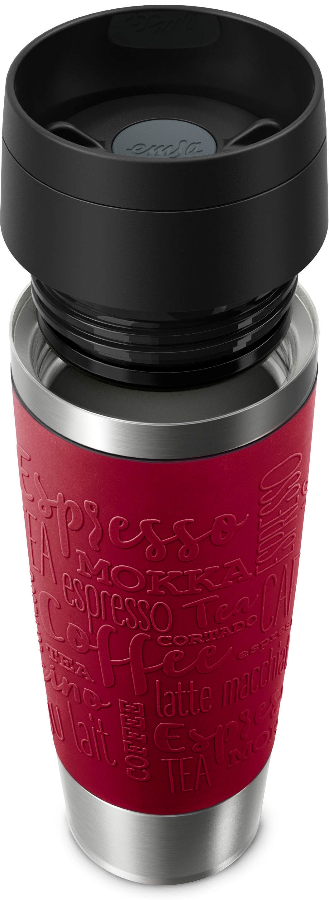 Emsa Thermobecher »Travel Mug Classic, mit 360°-Trinköffnung«, 4h heiß, 8h kalt - 360 ml / 6h heiß, 12h kalt - 500 ml, 100% dicht