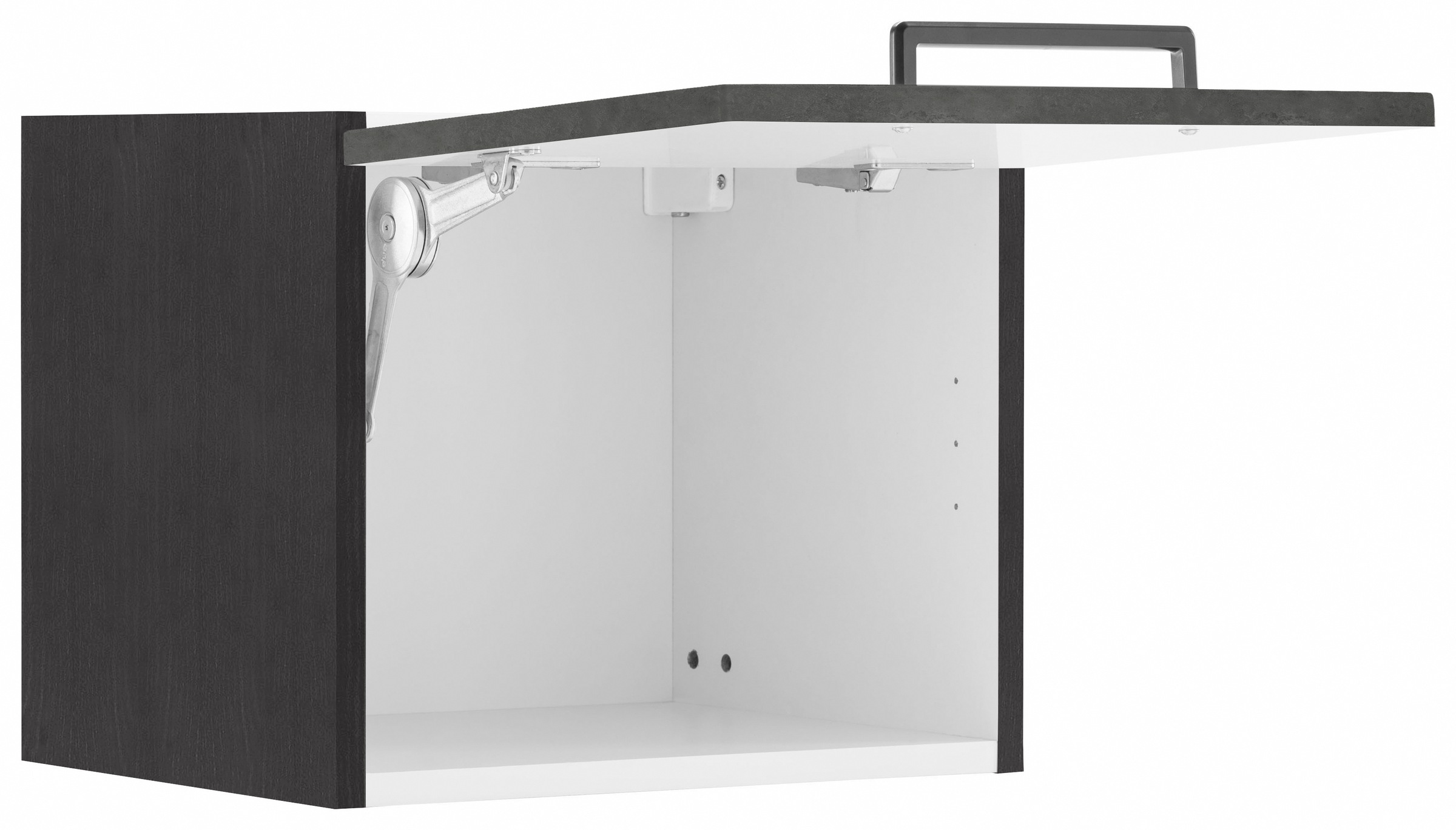 KOCHSTATION Klapphängeschrank »KS-Tulsa«, 40 cm breit, mit 1 Klappe, schwarzer Metallgriff, MDF Front
