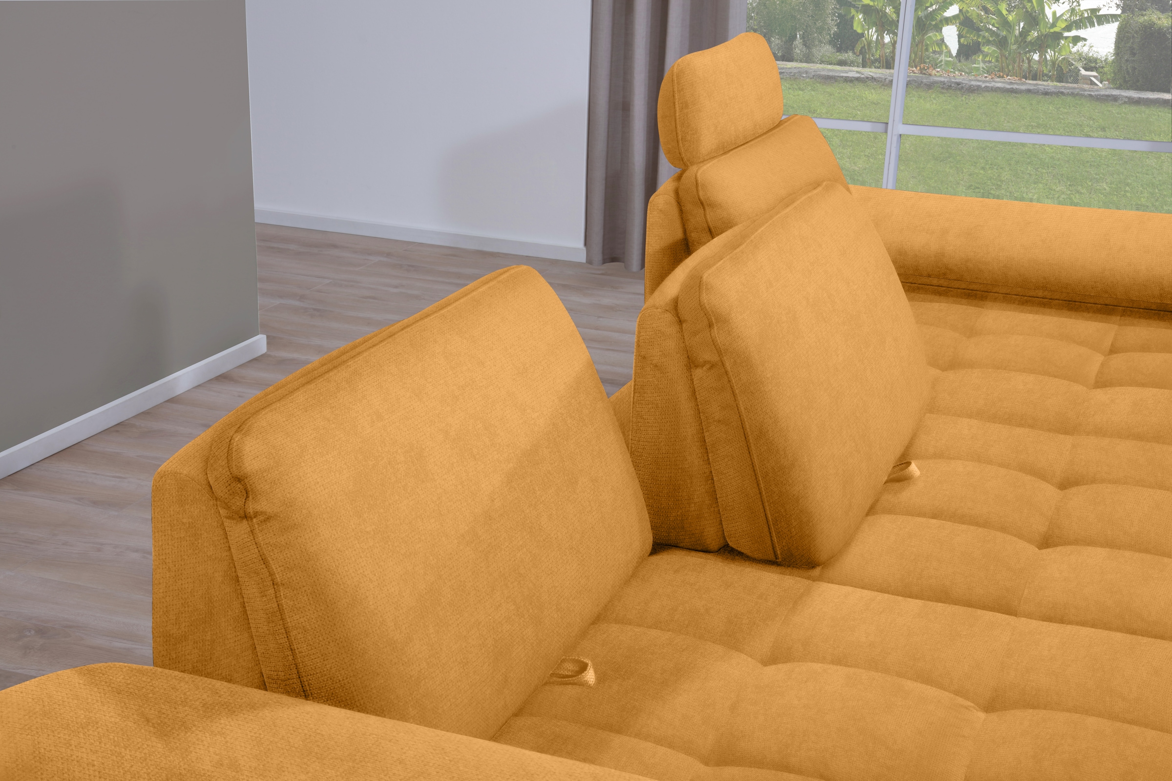 alina Ecksofa »Royce«, inklusive Sitztiefenverstellung, 296 cm breit