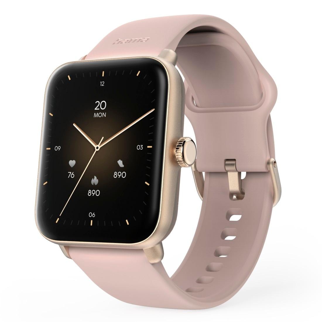 Hama Smartwatch »Smartwatch 1,65“ mit GPS (Fitness, Puls, wasserdicht)«(/ 1,65 ″)