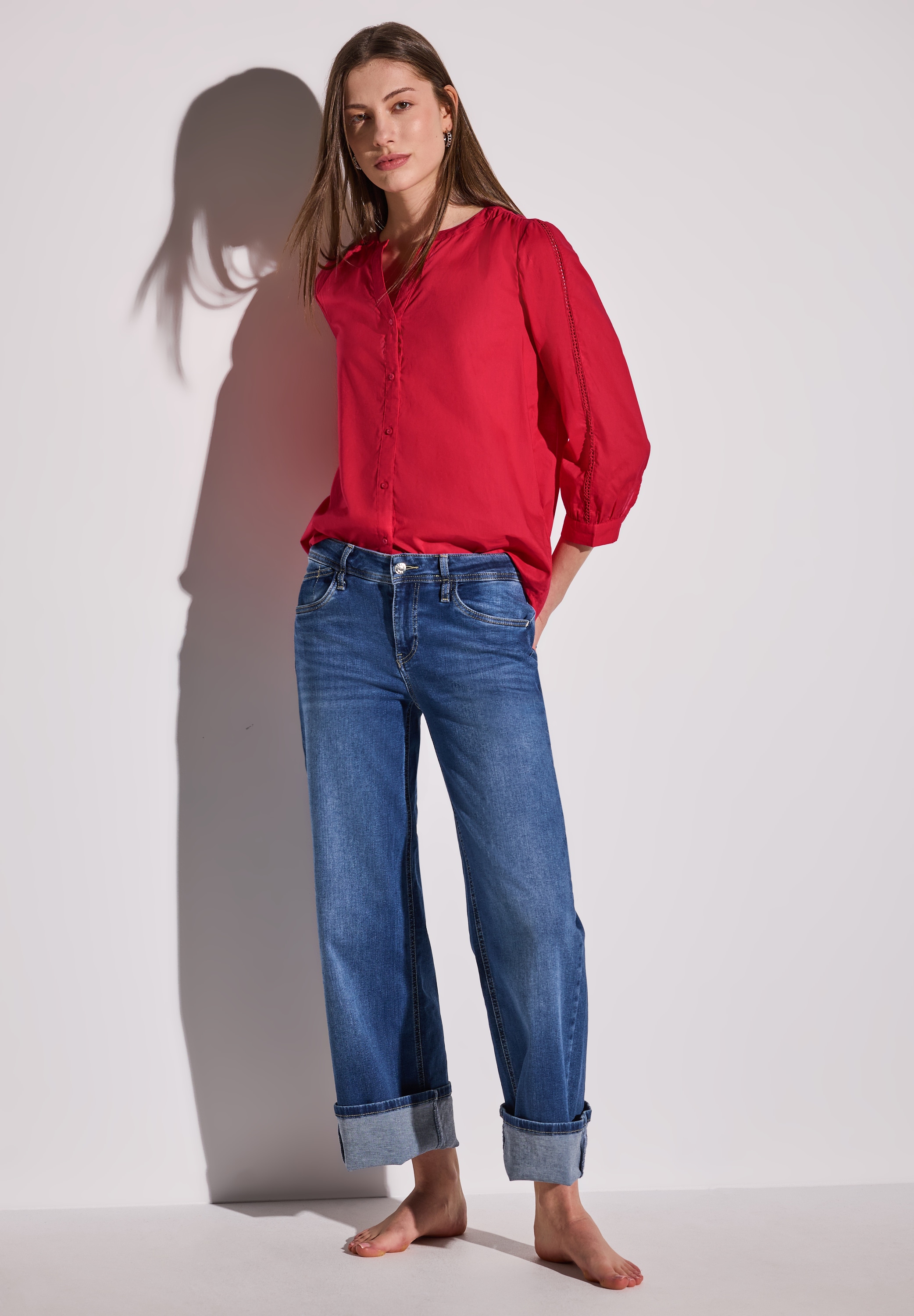 STREET ONE Klassische Bluse, mit Tape Detail