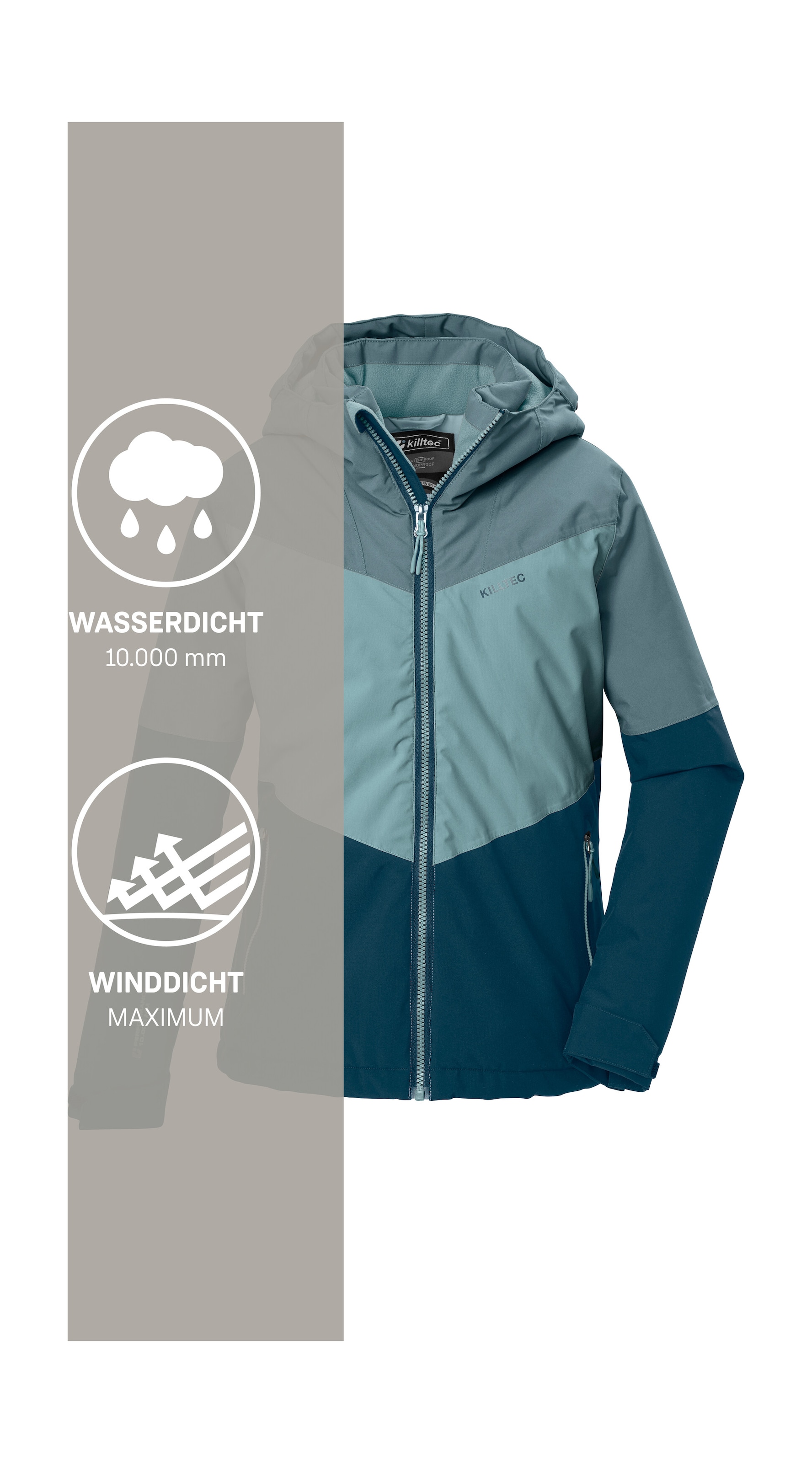 Killtec Funktionsjacke »KOW 156 GRLS JCKT« Wind- und wasserdichte Kinderjacke, reflektierend, warm wattiert