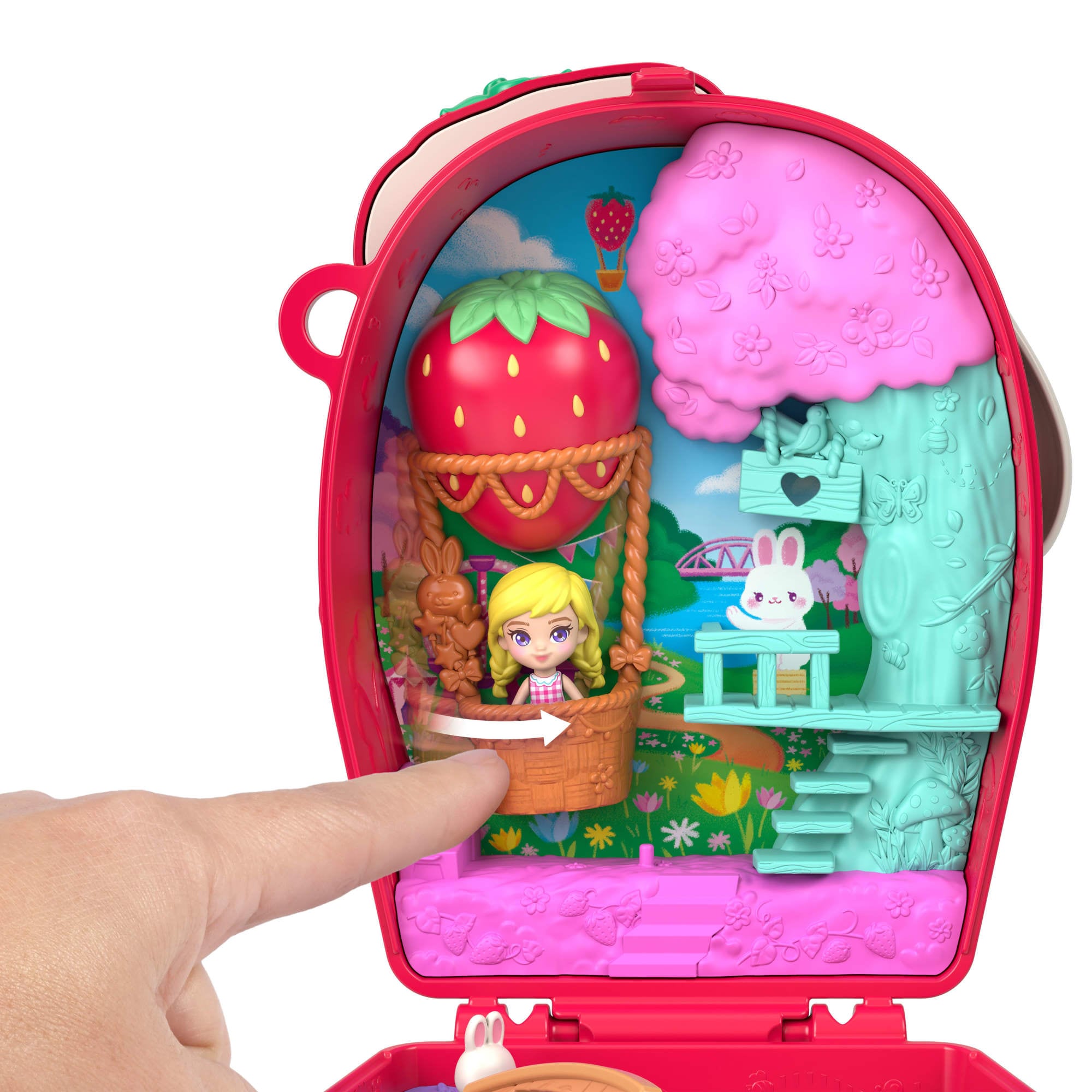 Polly Pocket Spielwelt »Erdbeerhäschen Schatulle«