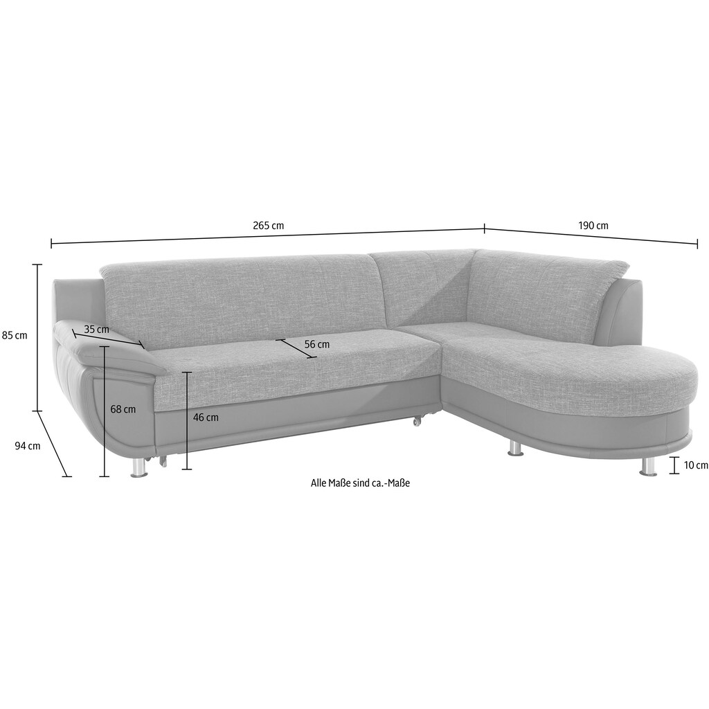 TRENDMANUFAKTUR Ecksofa