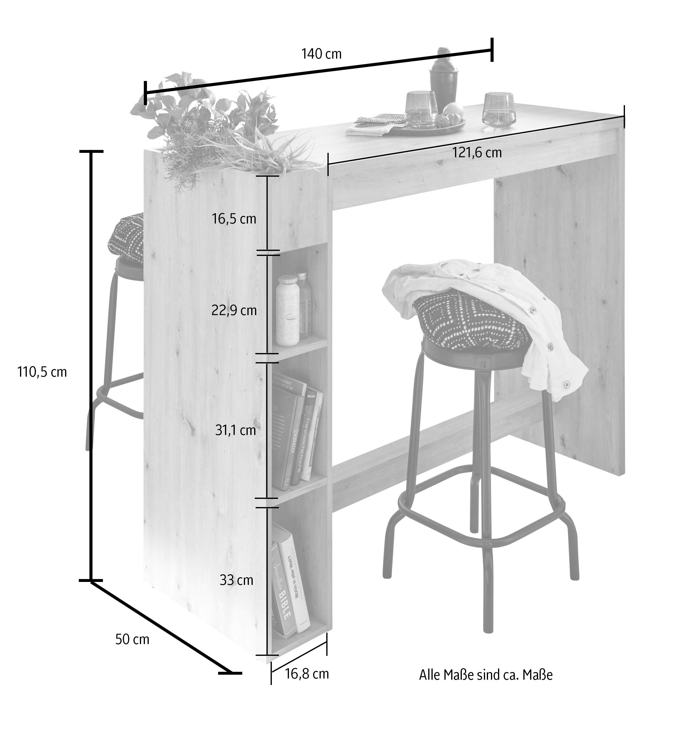 BASIC by Balculina Tresentisch »Seattle«, Breite 140 cm