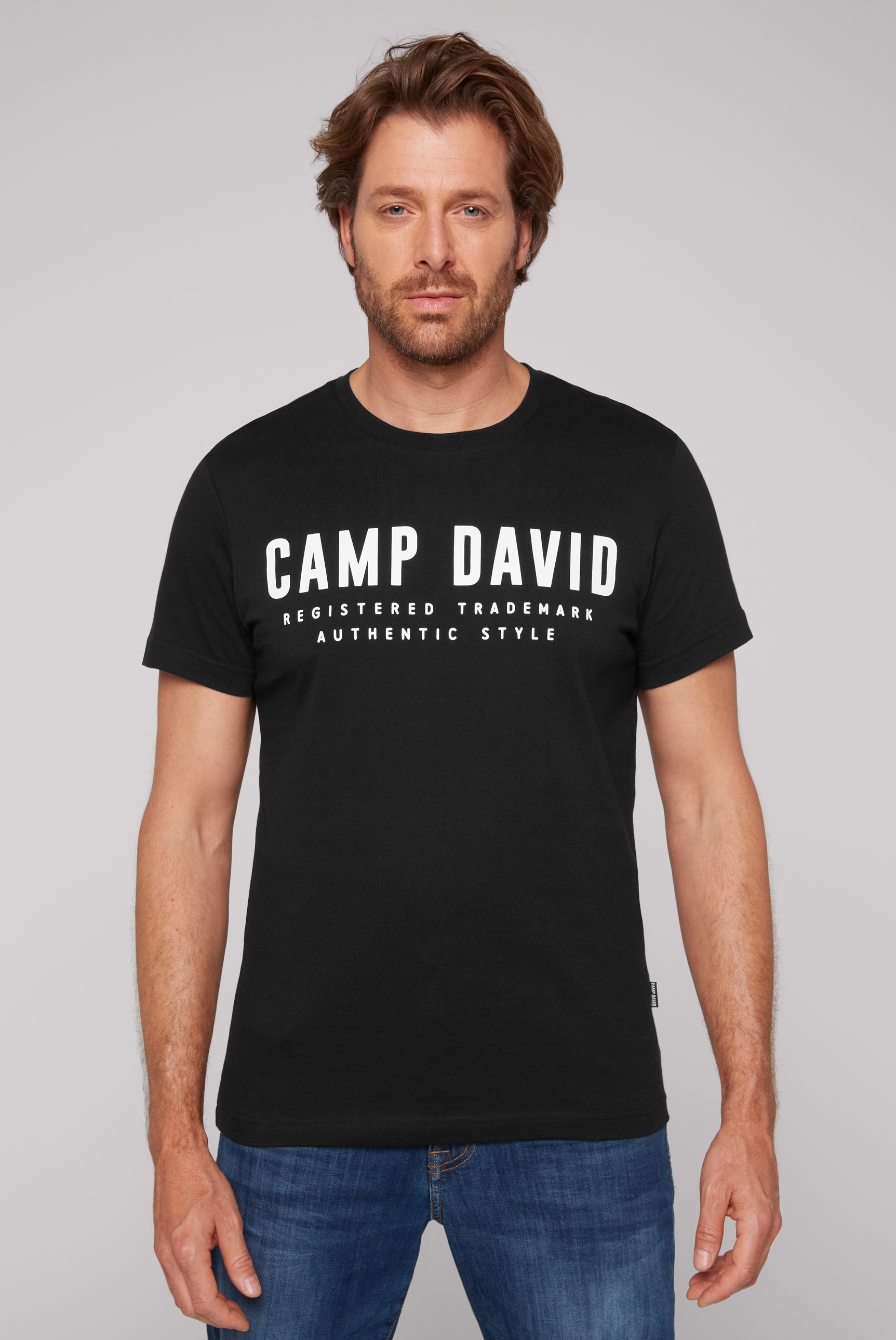 CAMP DAVID T-Shirt, mit Logo Print auf der Vorderseite