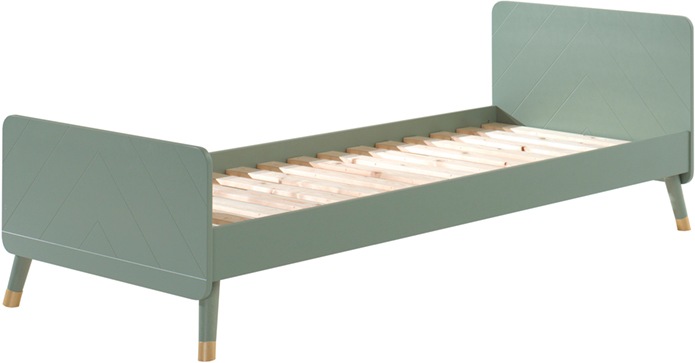 Vipack Jugendbett »Billy, Einzelbett 90/200, inkl. Rolllattenrost, modernes Design«, (B/H/T ca. 203,6x73,5x95cm, Profil-Optik in Kopf- und Fußteil), universell einsetzbar, verschiedene Farben zur Wahl