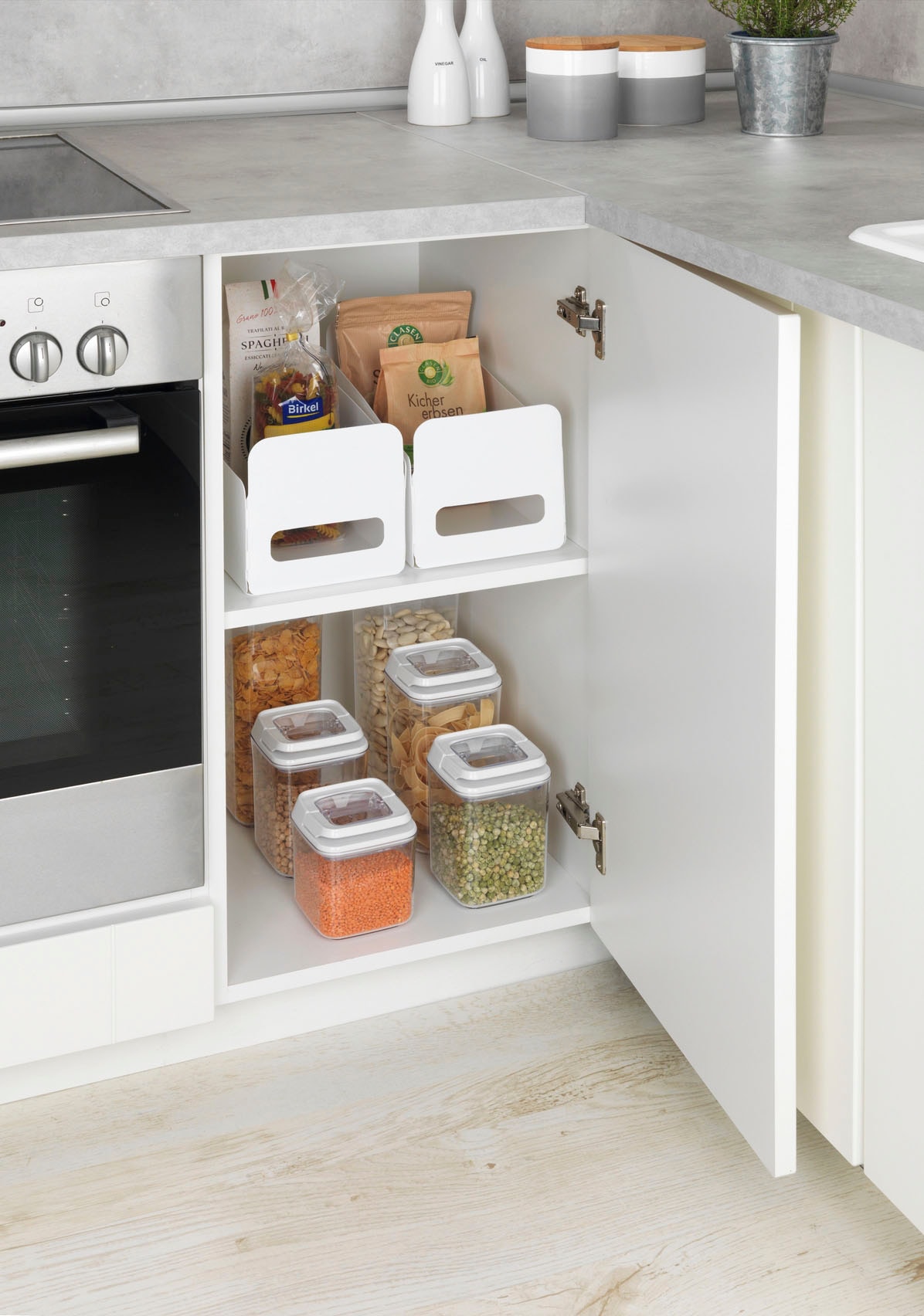 WENKO Organizer »Universal«, (Set, 6 St.), Aufbewahrungsboxen für Küche und Haushalt, faltbar, Kunststoff