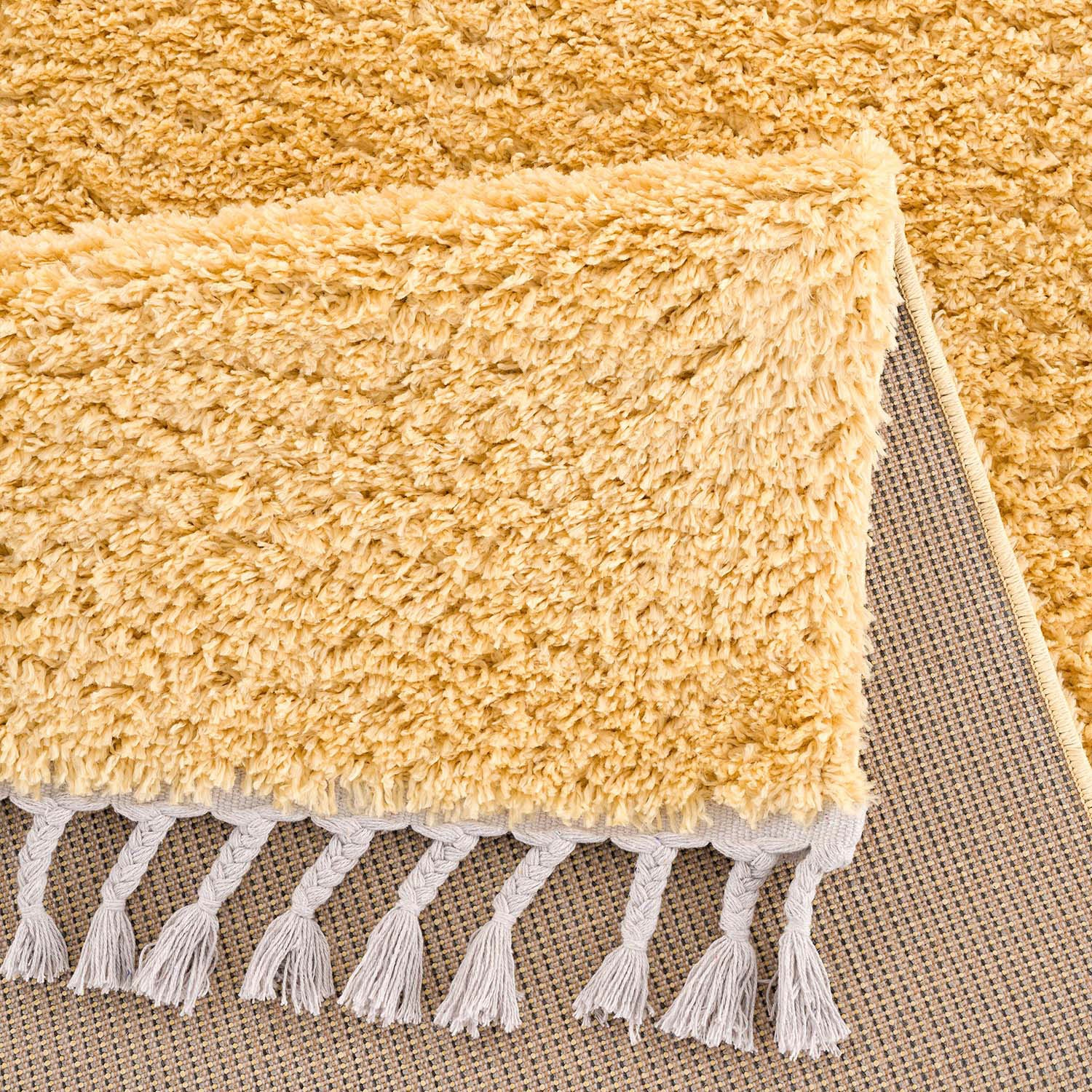 Carpet City Hochflor-Teppich »Pulpy 100«, rechteckig, 30 mm Höhe, Läufer, weich, mit Fransen, uni, viele Größen, Wohnzimmer, Schafzimmer