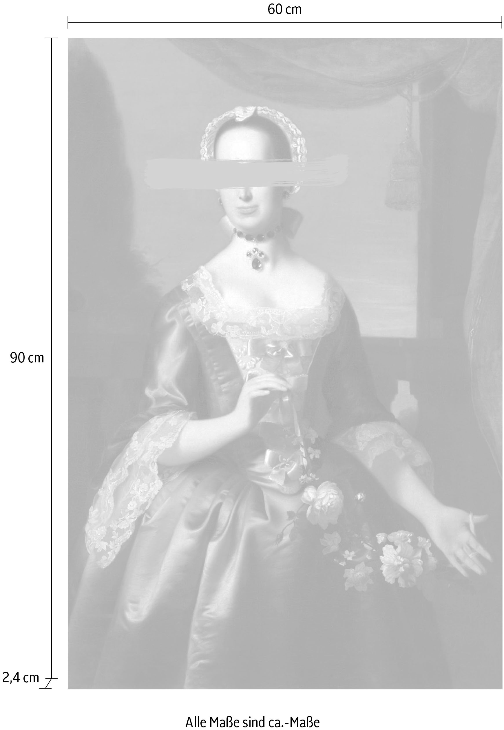 queence Acrylglasbild »Frau mit Farbklecks« Bilder von Frauen | Formen | Frau | Gemälde | Historische Persönlichkeiten | Kunst Fine Art-Print in Galeriequalität