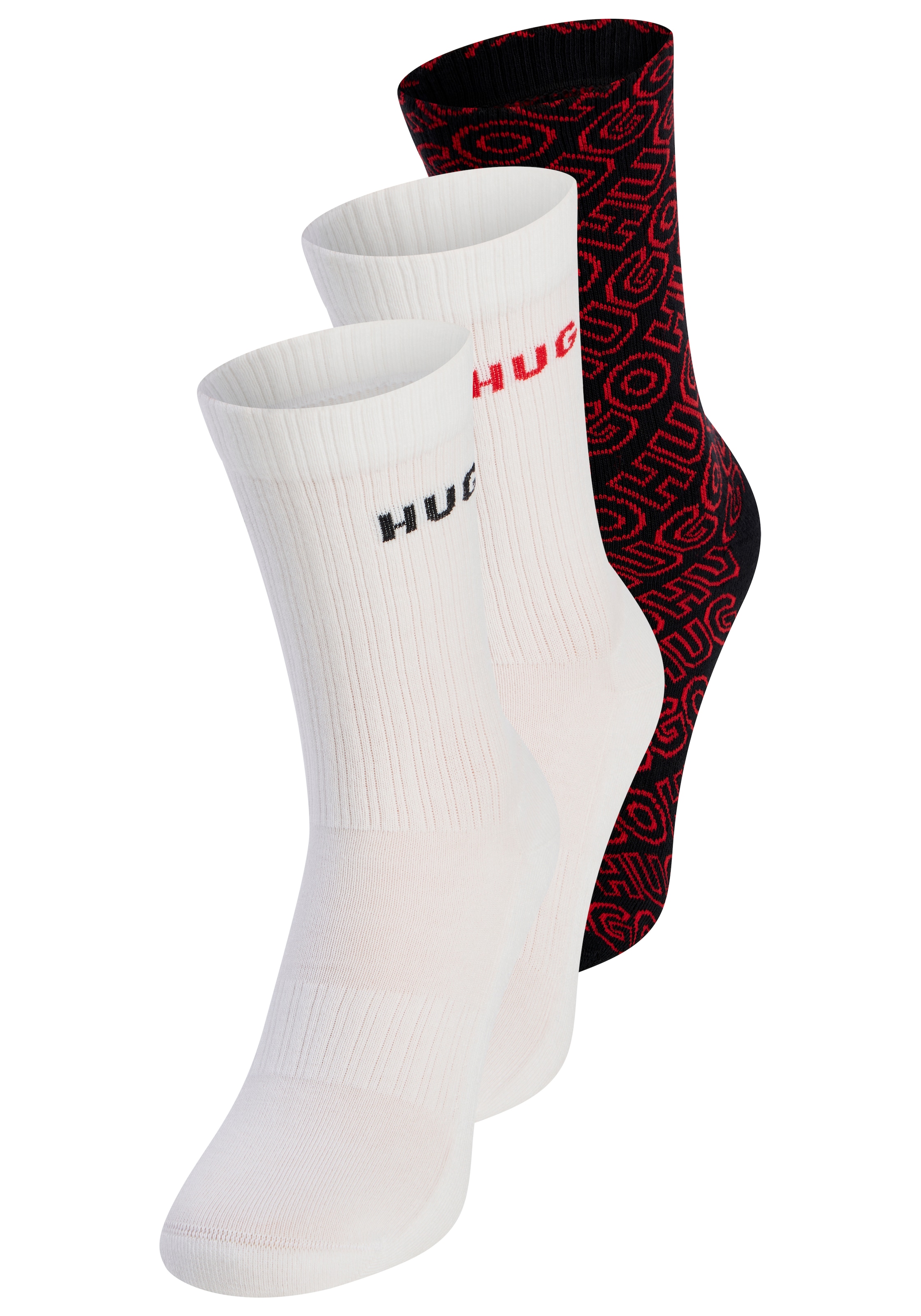 HUGO Underwear Basicsocken »3P QS LOGO AOP CC« 3 Paar tlg.