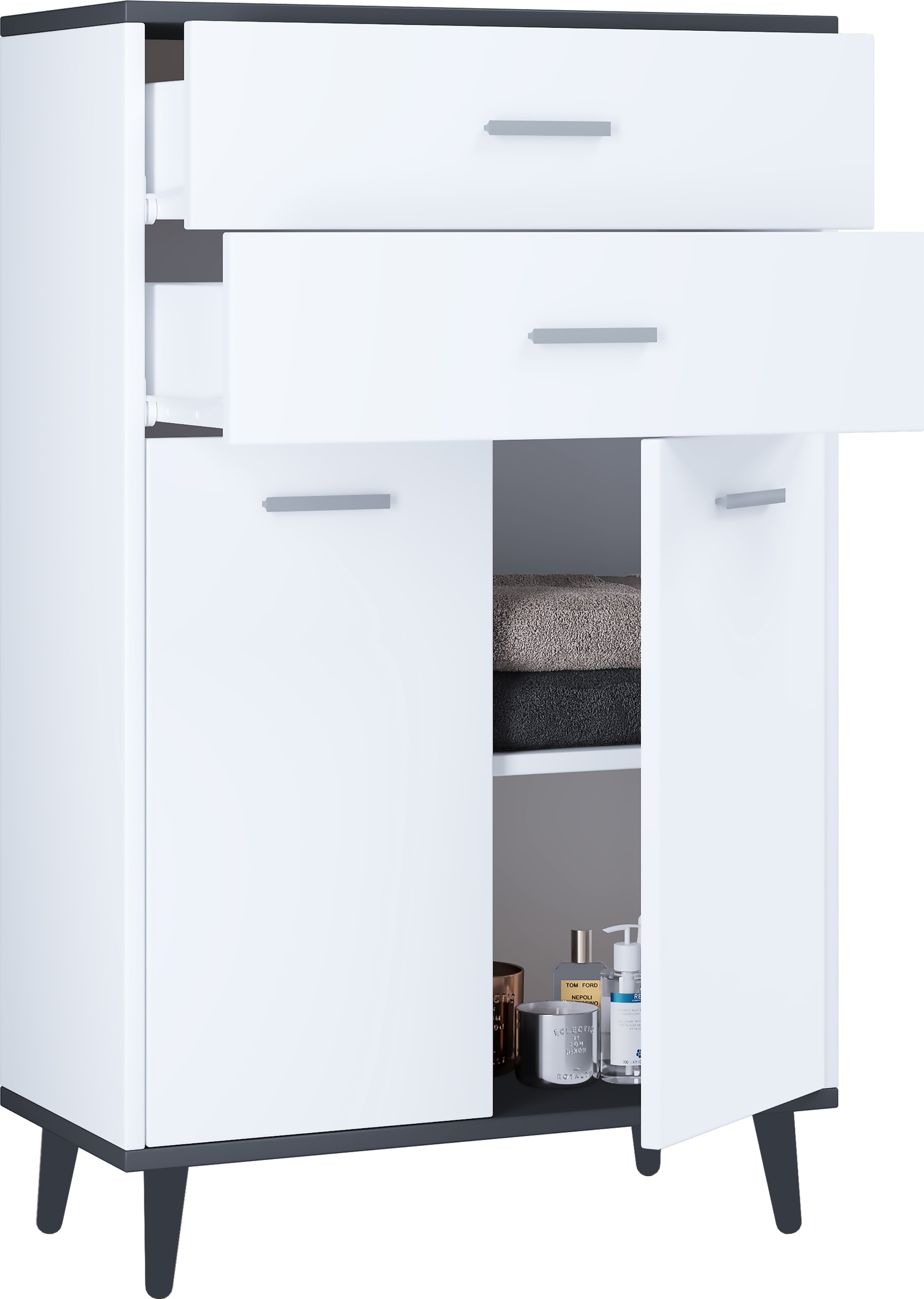 VCM Kommode "Holz Highboard Kommode Schublade Lindas" 1 Stk. tlg.