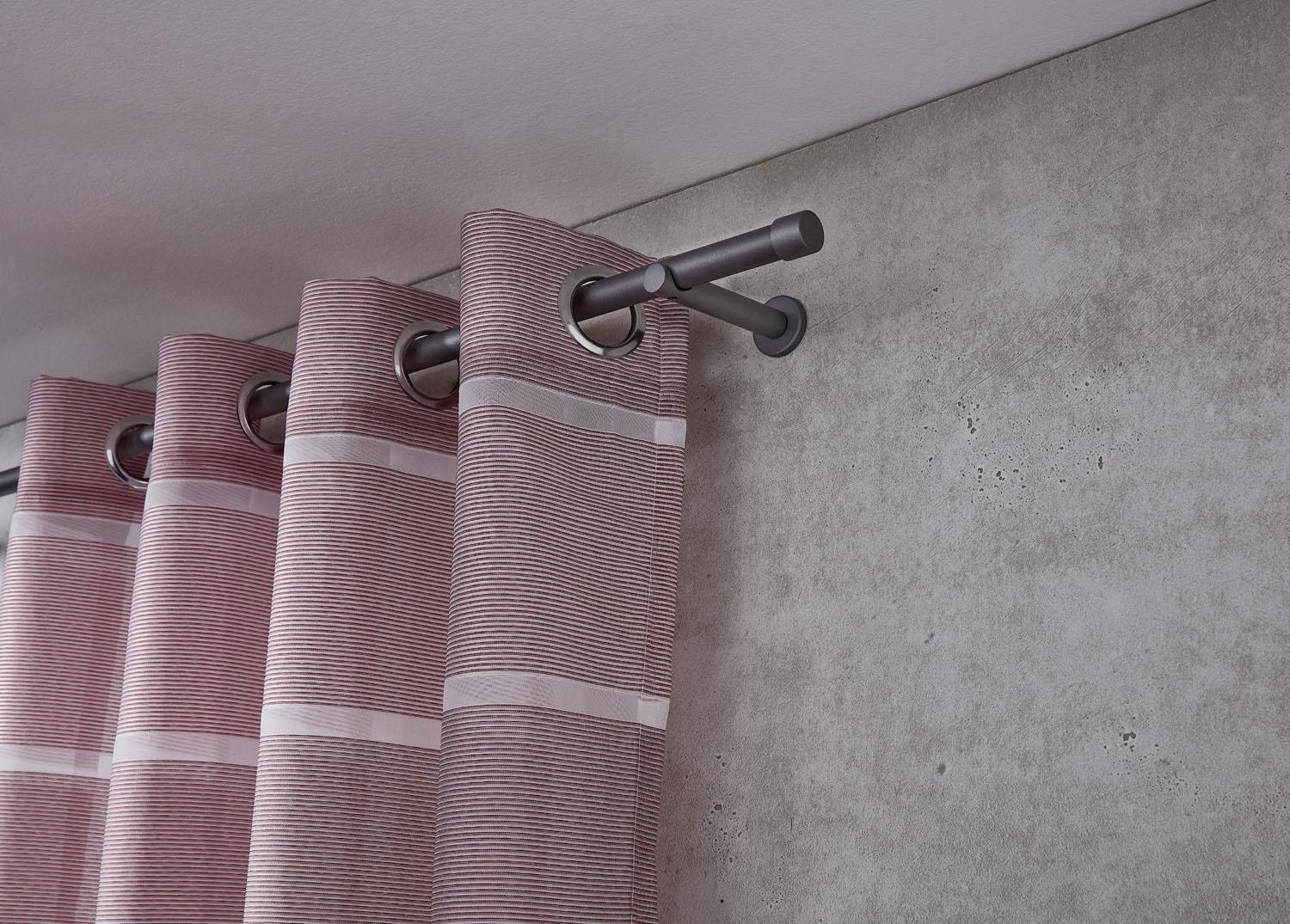 Good Life Vorhangstange »Gorra« Ø 20 mm 1 läufig-läufig Fixmaß Metallgarnitur, Wandmontage, schlicht, modern,