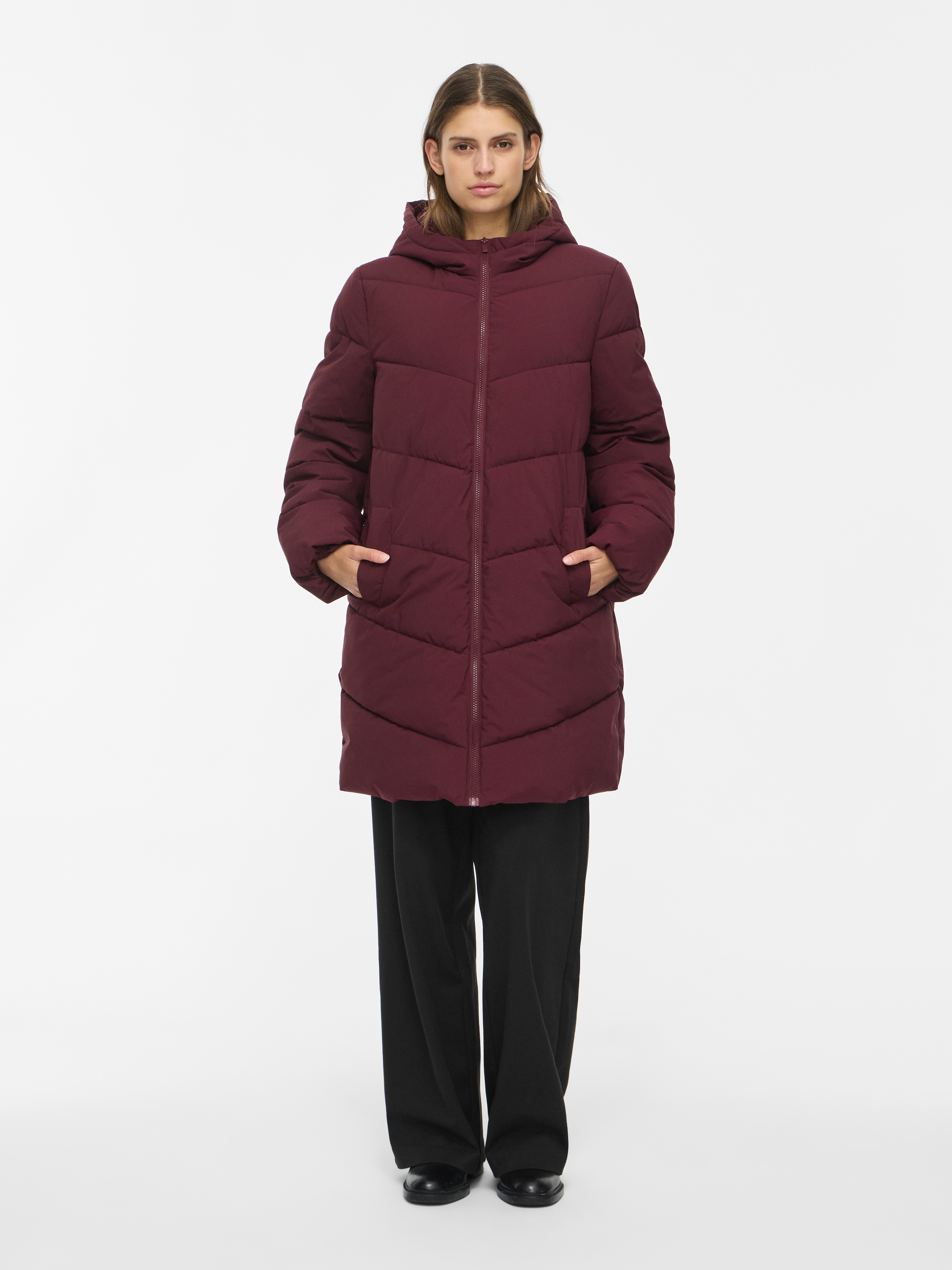 Vila Steppmantel »VILAVENDER L/S HOOD PUFFER/TB/RK« Kunstfaser