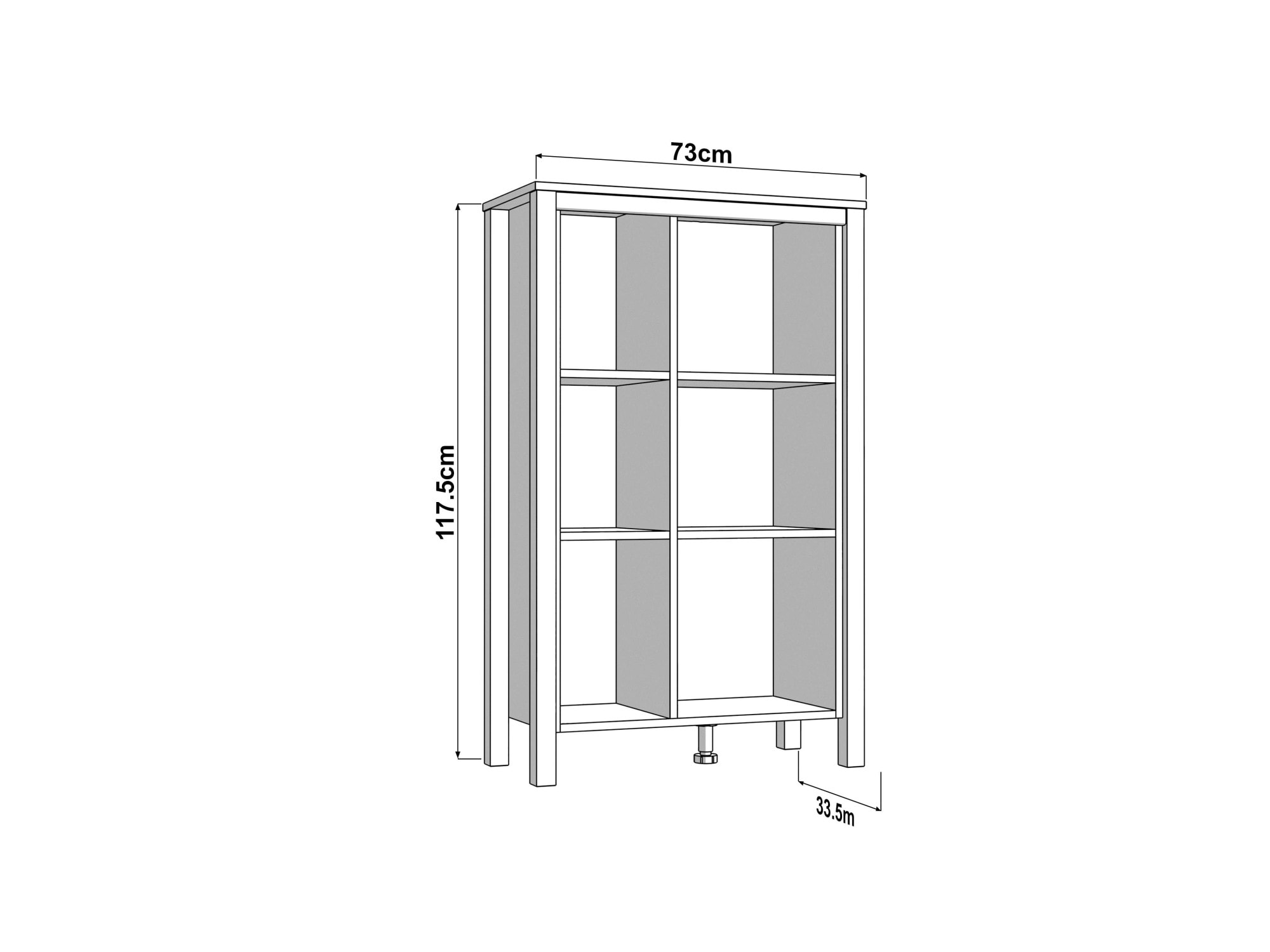 Home affaire Highboard »BEDFORD, Hochkommode, Vitrine im Landhausstil« MDF-Profil 2D ummantelt, 1 Tür & 6 Fächer mit einem Metallgriff