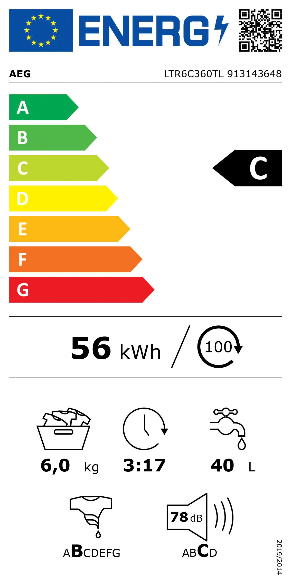 und mit LTR6C360TL - XXL 40% min, 1300 Toplader Mengenautomatik​ kg, Garantie Energie Jahren Wasser Waschmaschine AEG »LTR6C360TL«, spart bis Zeit, 913143648, 6 3 U/ ProSense®