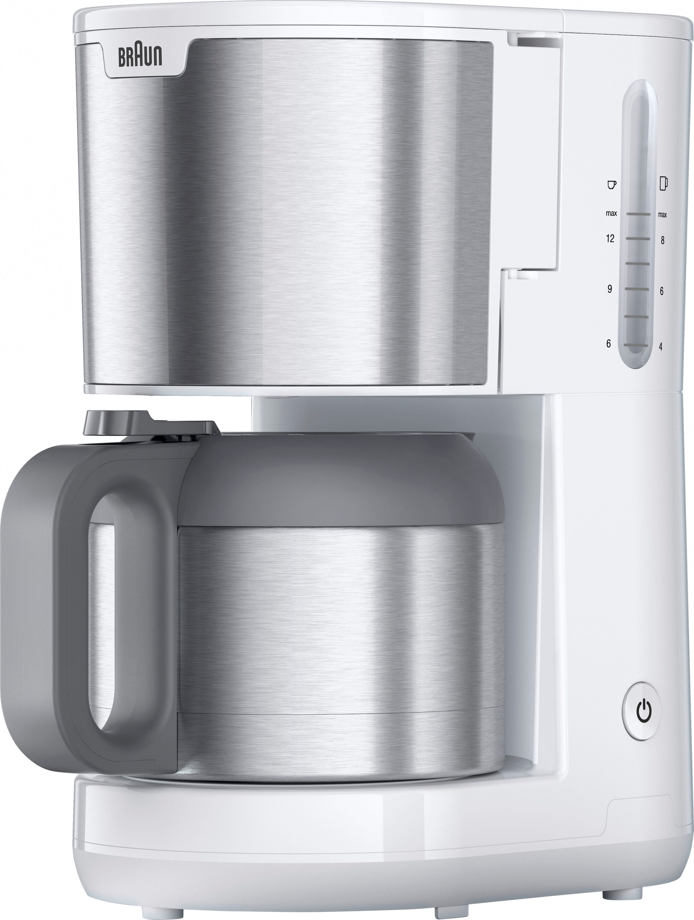 Braun Filterkaffeemaschine »PurShine KF1505 WH l XXL Jahren Kaffeekanne, Garantie mit Thermokanne«, mit 1,2 Papierfilter 3