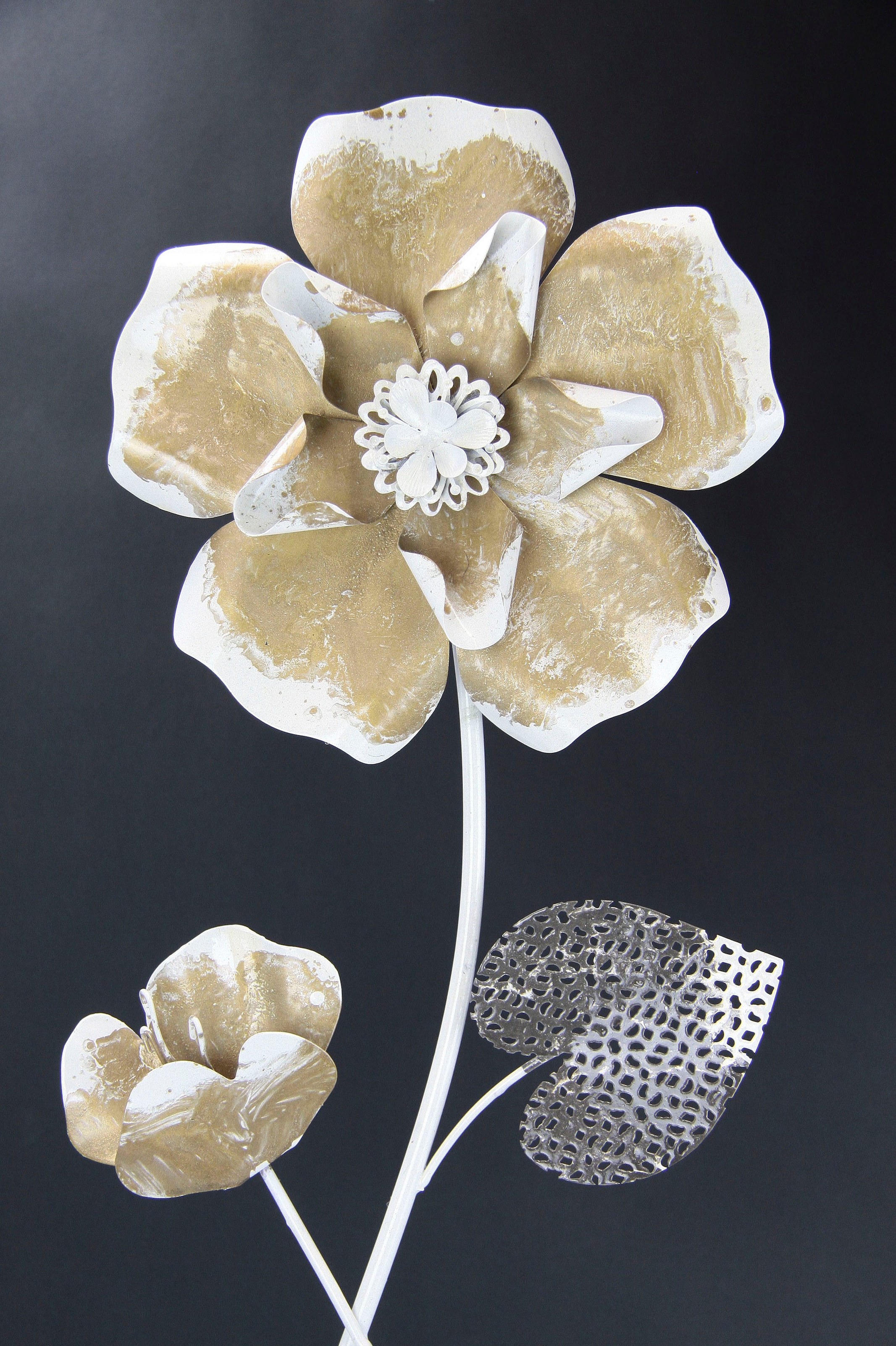 I.GE.A. Wandbild »Metallbild Blumen« Wanddeko, Metall, Wandskulptur