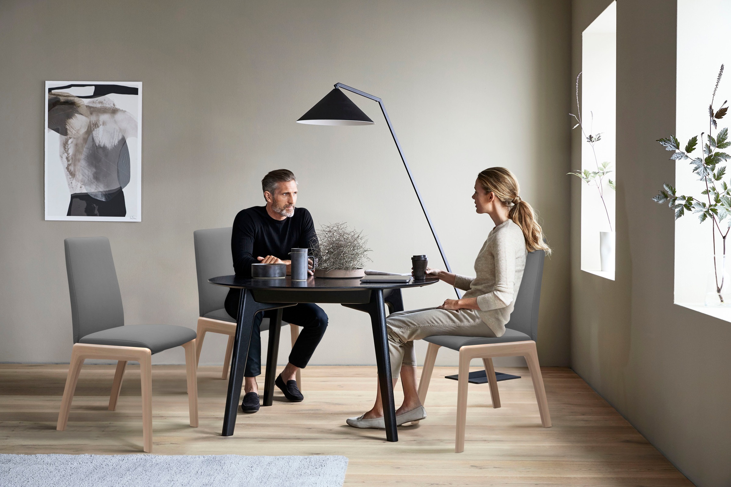 Stressless® Polsterstuhl »Laurel« () Low Back, Größe M, mit abgerundeten Beinen in Eiche natur