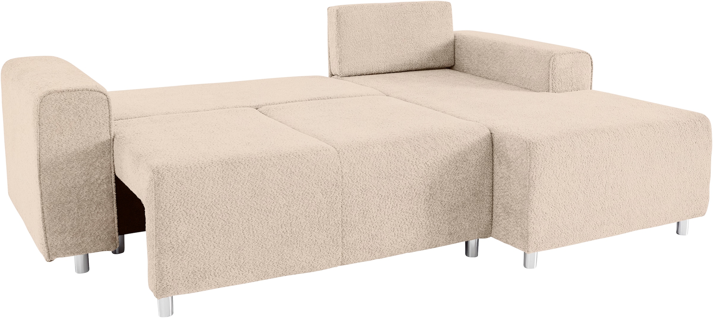 Home affaire Ecksofa »Györ«, L-Form, wahlweise mit Bettfunktion und Bettkasten incl. 2 Zierkissen