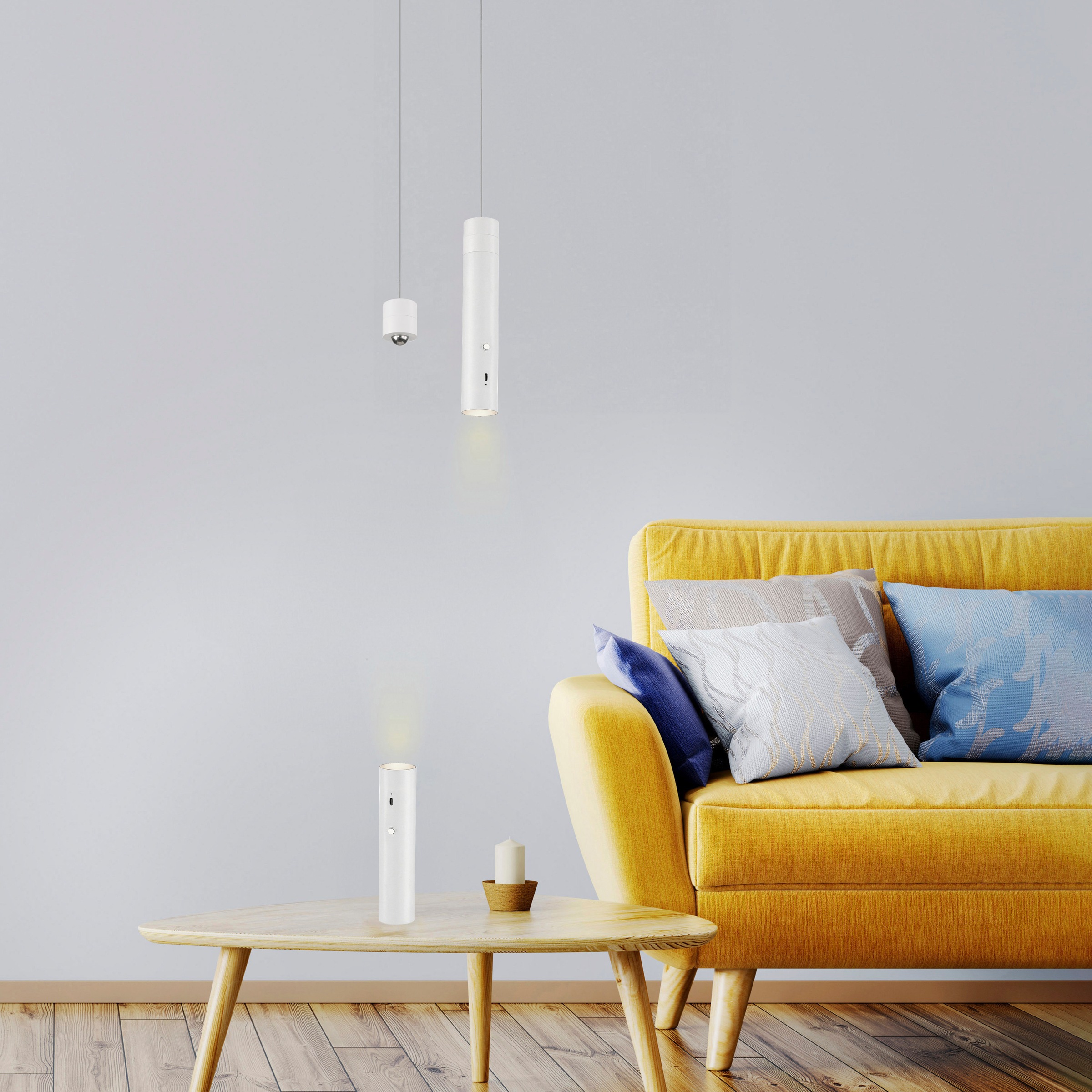 JUST LIGHT Pendelleuchte »ATTACH«, 1 flammig, Leuchtmittel LED-Modul | LED fest integriert, Akkuleuchte