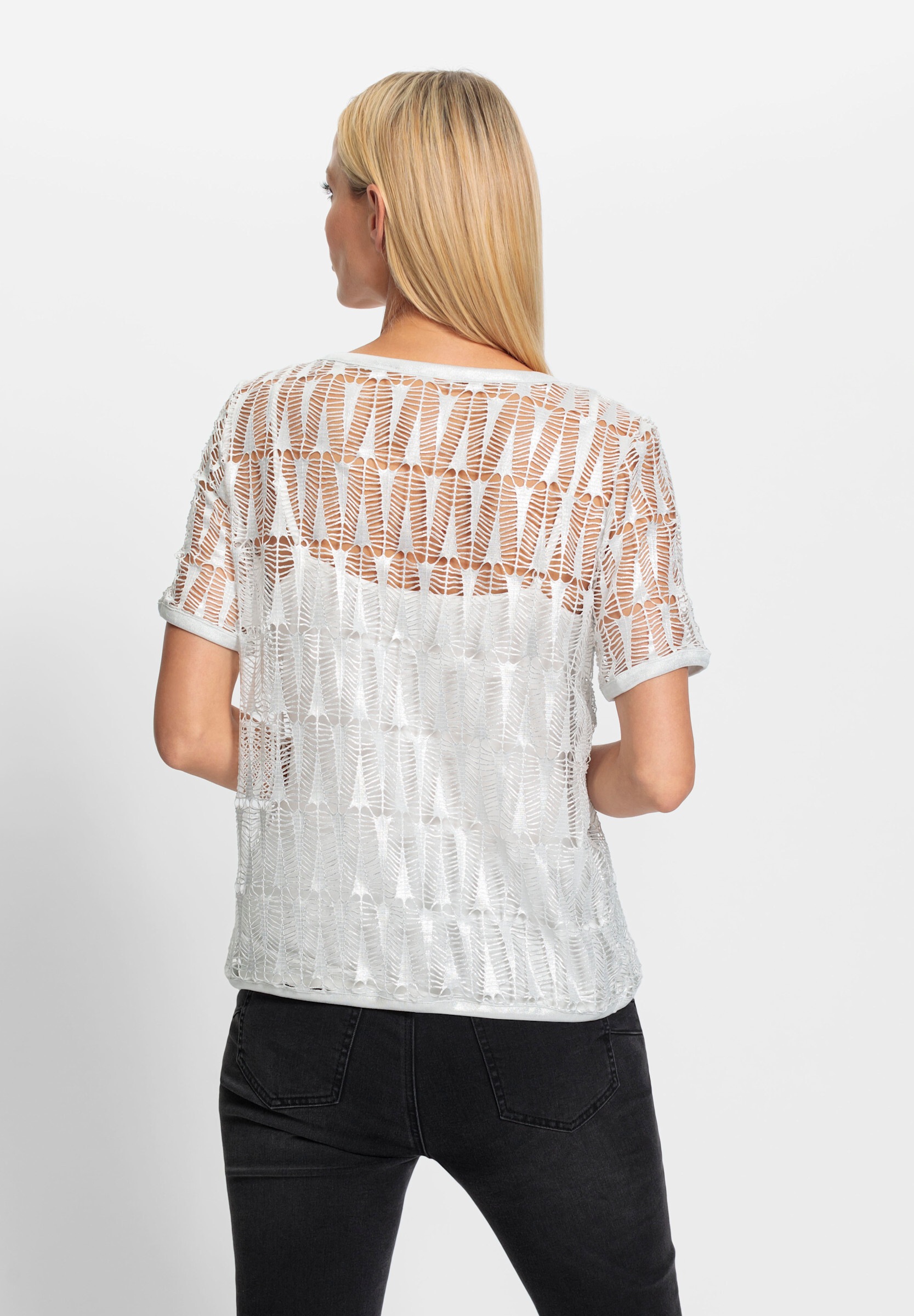 heine Spitzenshirt »Spitzenshirt 2-in-1-Shirt mit Spitze«
